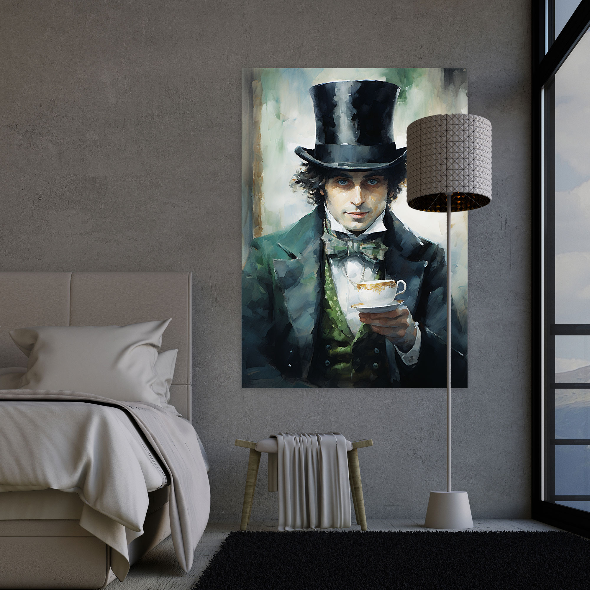 Animals Dressed Like Humans Wall Art - Animals Dressed Like Humans, Cozy Room, Wall Art, Canvas Print