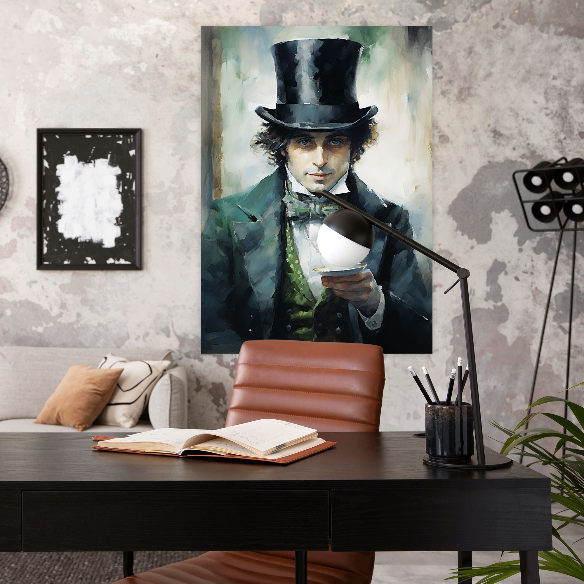 Animals Dressed Like Humans Wall Art - Animals Dressed Like Humans, Cozy Room, Wall Art, Canvas Print