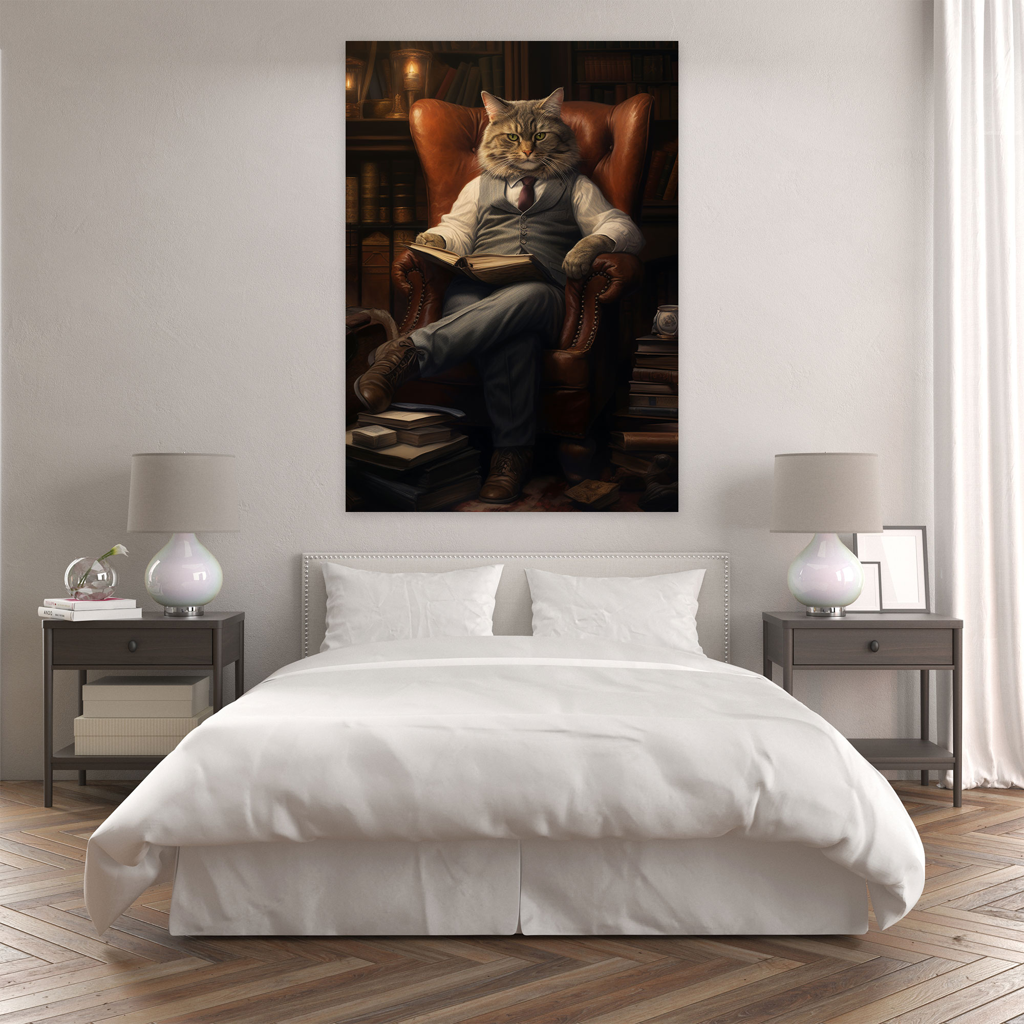 Animals Dressed Like Humans Canvas Print - Animals Dressed Like Humans, Home Decoration, Funny Art, Canvas