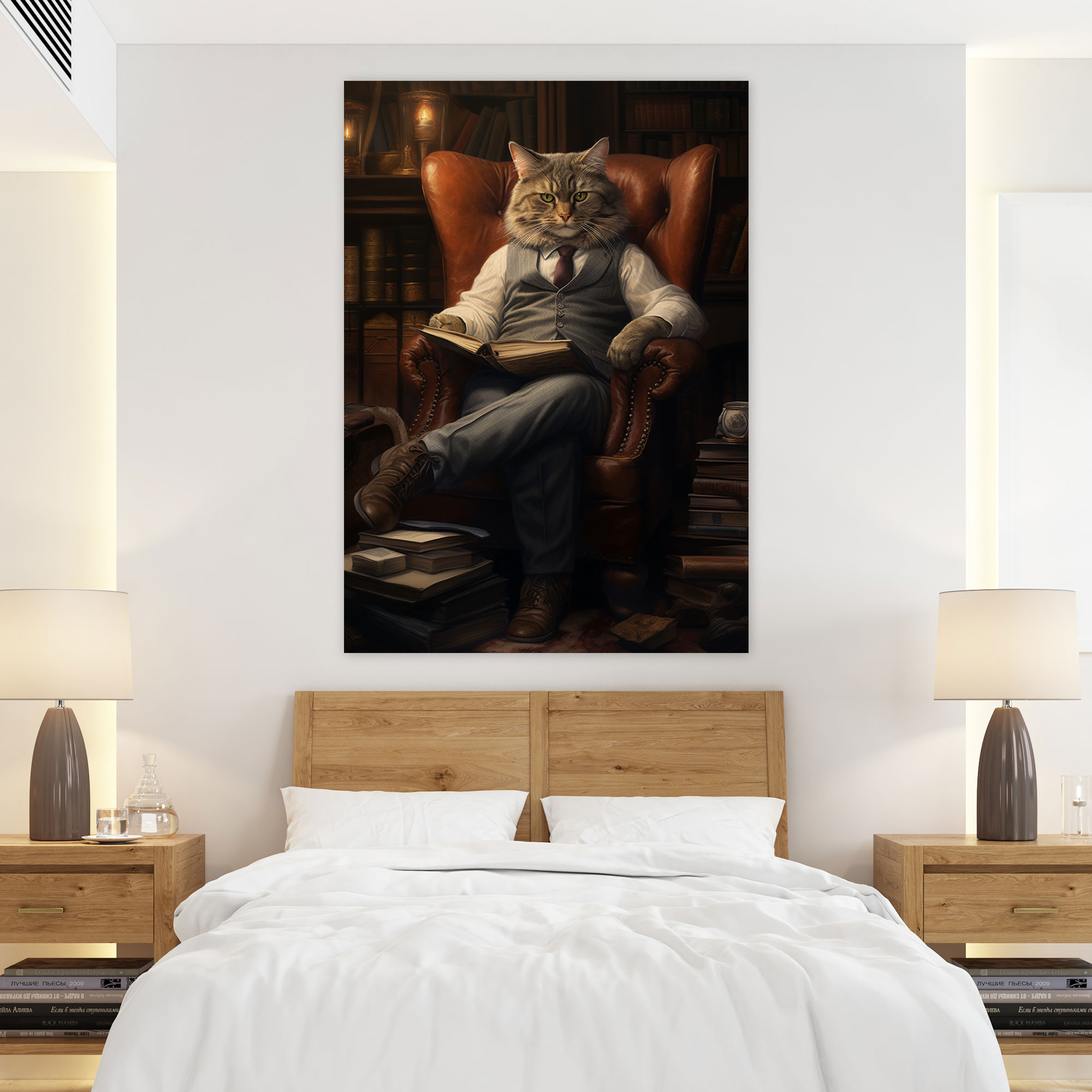 Animals Dressed Like Humans Canvas Print - Animals Dressed Like Humans, Home Decoration, Funny Art, Canvas