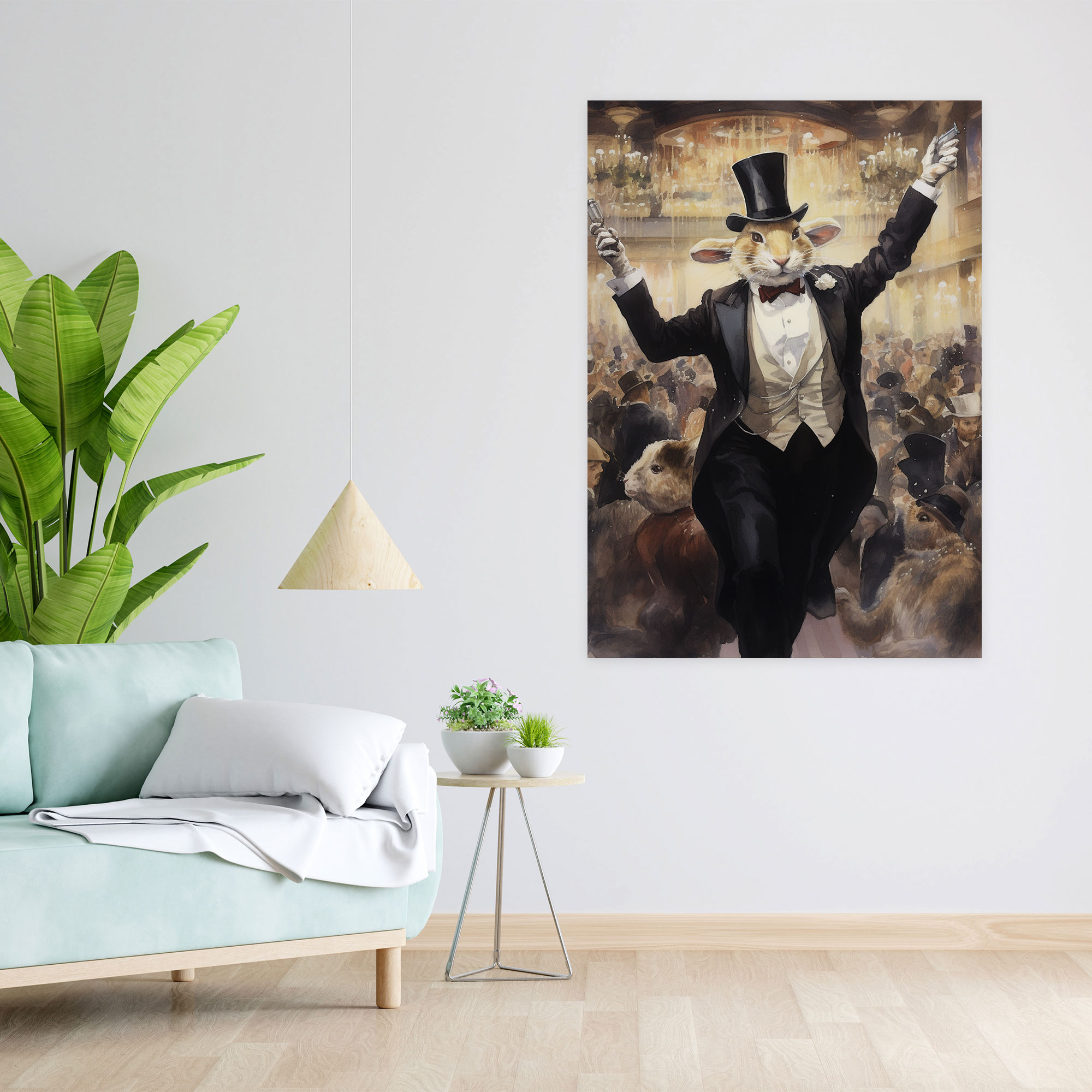 Animals Dressed Like Humans Canvas Print - Animals Dressed Like Humans, Home Decoration, Wall Art, Wall Decoration