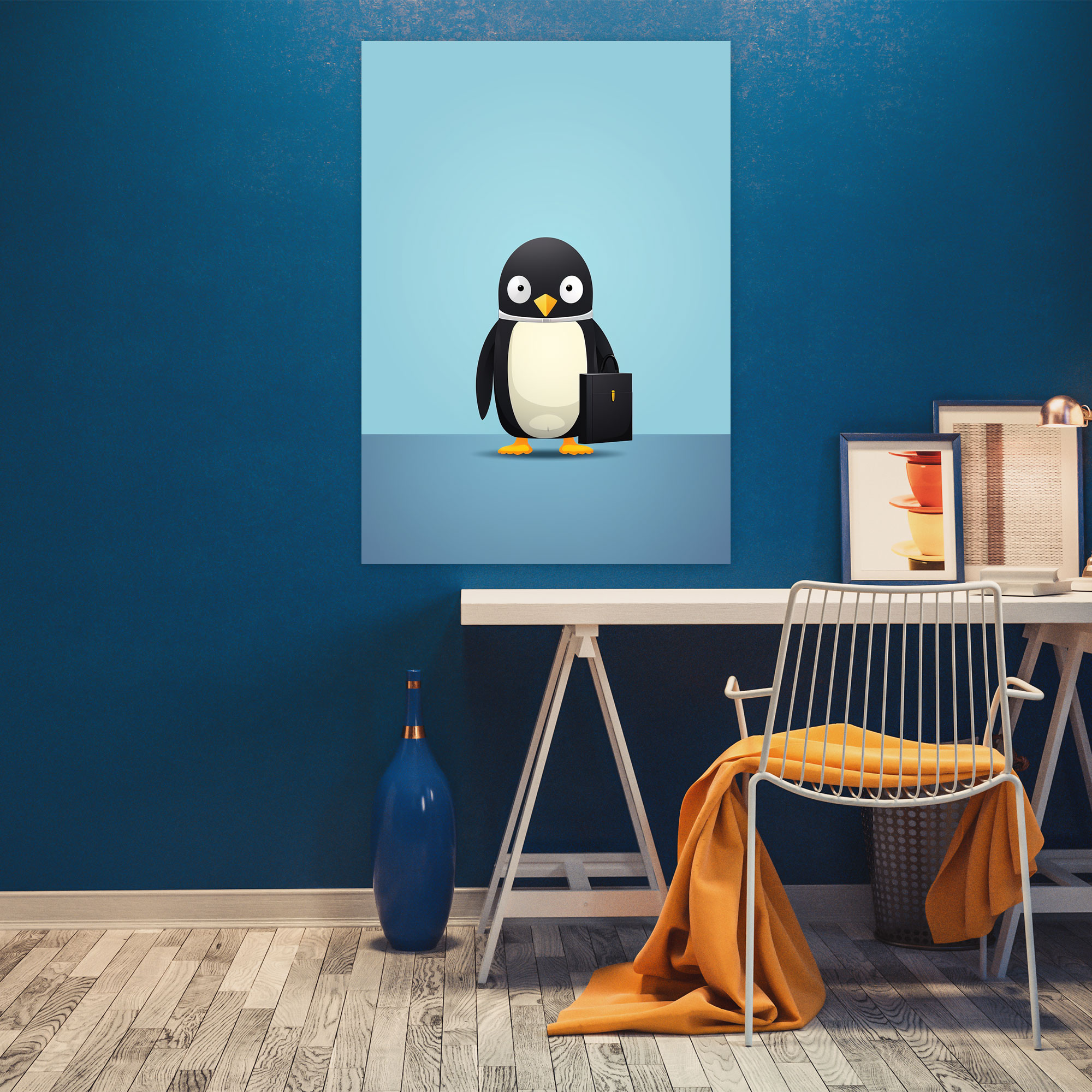 Animals Dressed Like Humans Wall Art - Animals Dressed Like Humans, Canvas Wall Art, Minimalist Art, Home Decoration