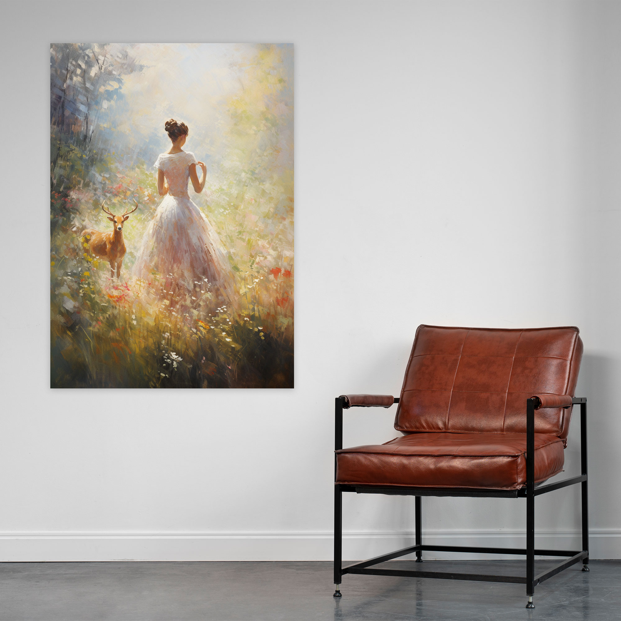 Animals Dressed Like Humans Wall Art - Animals Dressed Like Humans, Deer In Dress, Animals Dressed Like Humans, Impressionist Artwork
