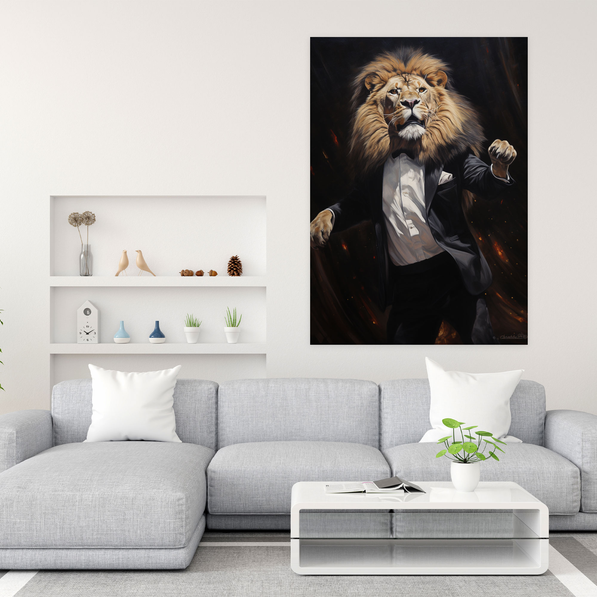 Animals Dressed Like Humans Wall Decoration - Animals Dressed Like Humans, Animals Dressed Like Humans, Canvas, Home Decoration