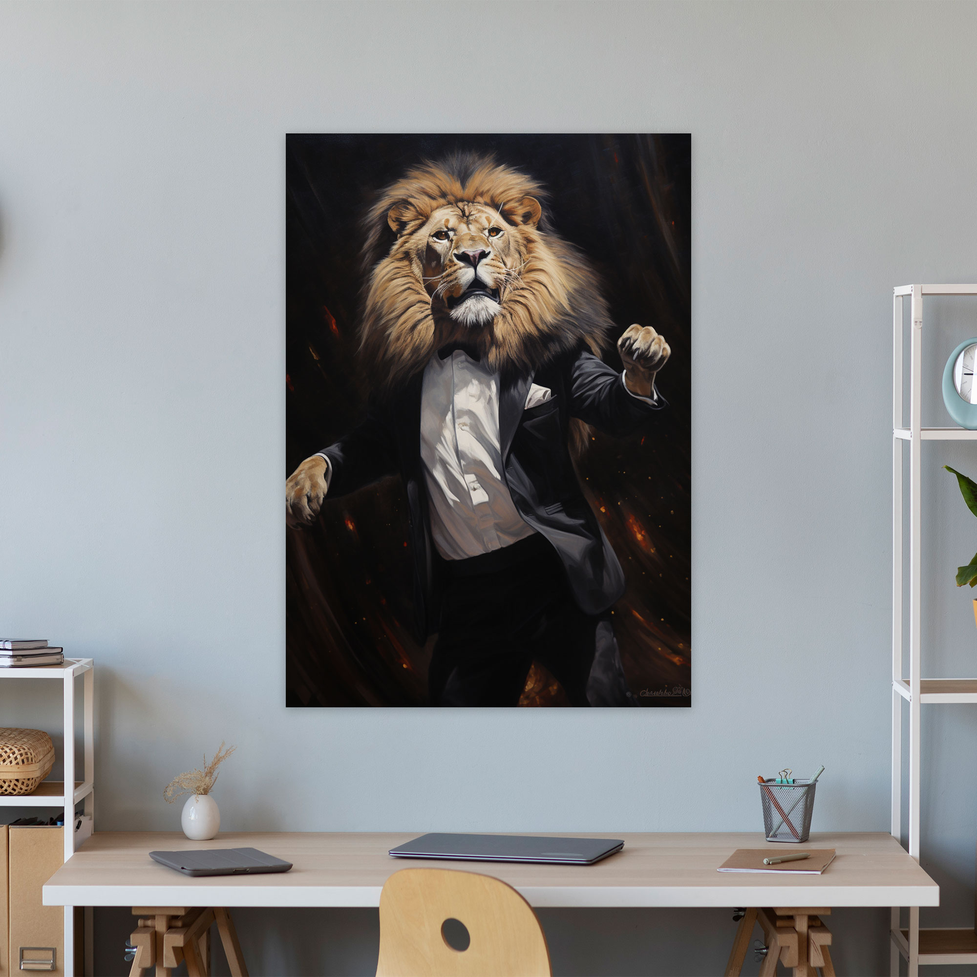 Animals Dressed Like Humans Wall Decoration - Animals Dressed Like Humans, Animals Dressed Like Humans, Canvas, Home Decoration