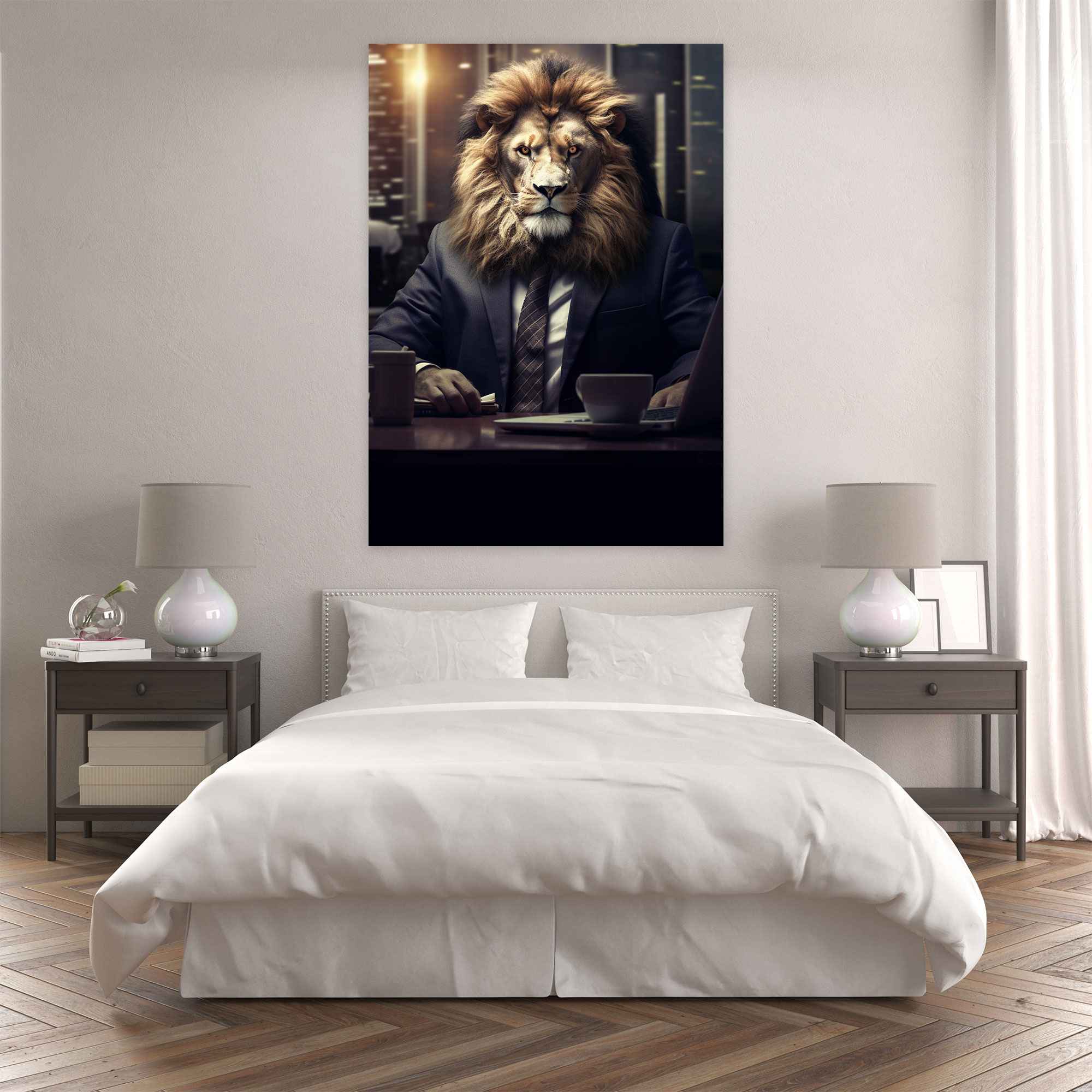 Animals Dressed Like Humans Wall Art - Animals Dressed Like Humans, Animals Dressed Like Humans, Modern Digital Artwork, Canvas Print