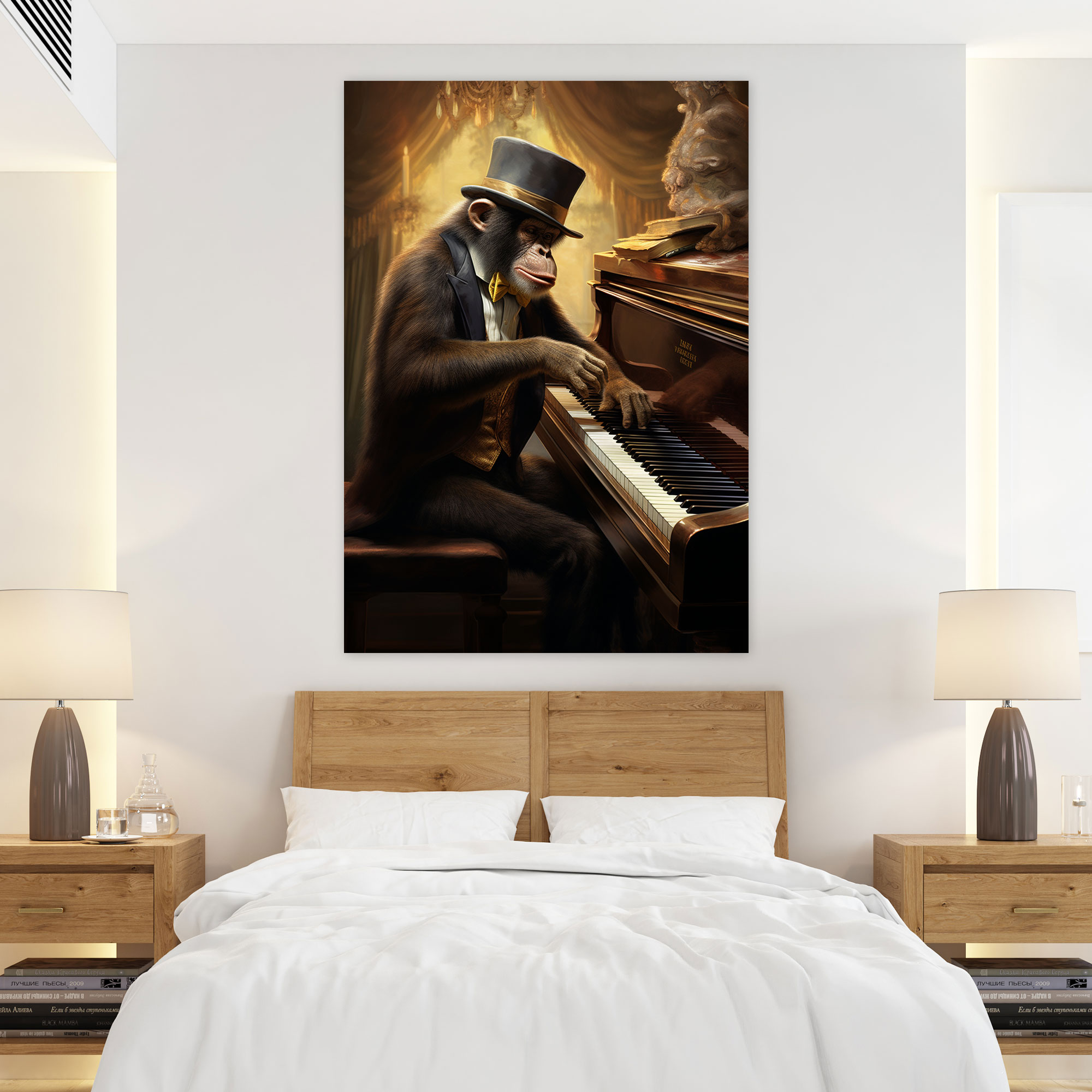 Animals Dressed Like Humans Canvas Print - Animals Dressed Like Humans, Home Decoration, Vintage-Style Painting, Wall Art