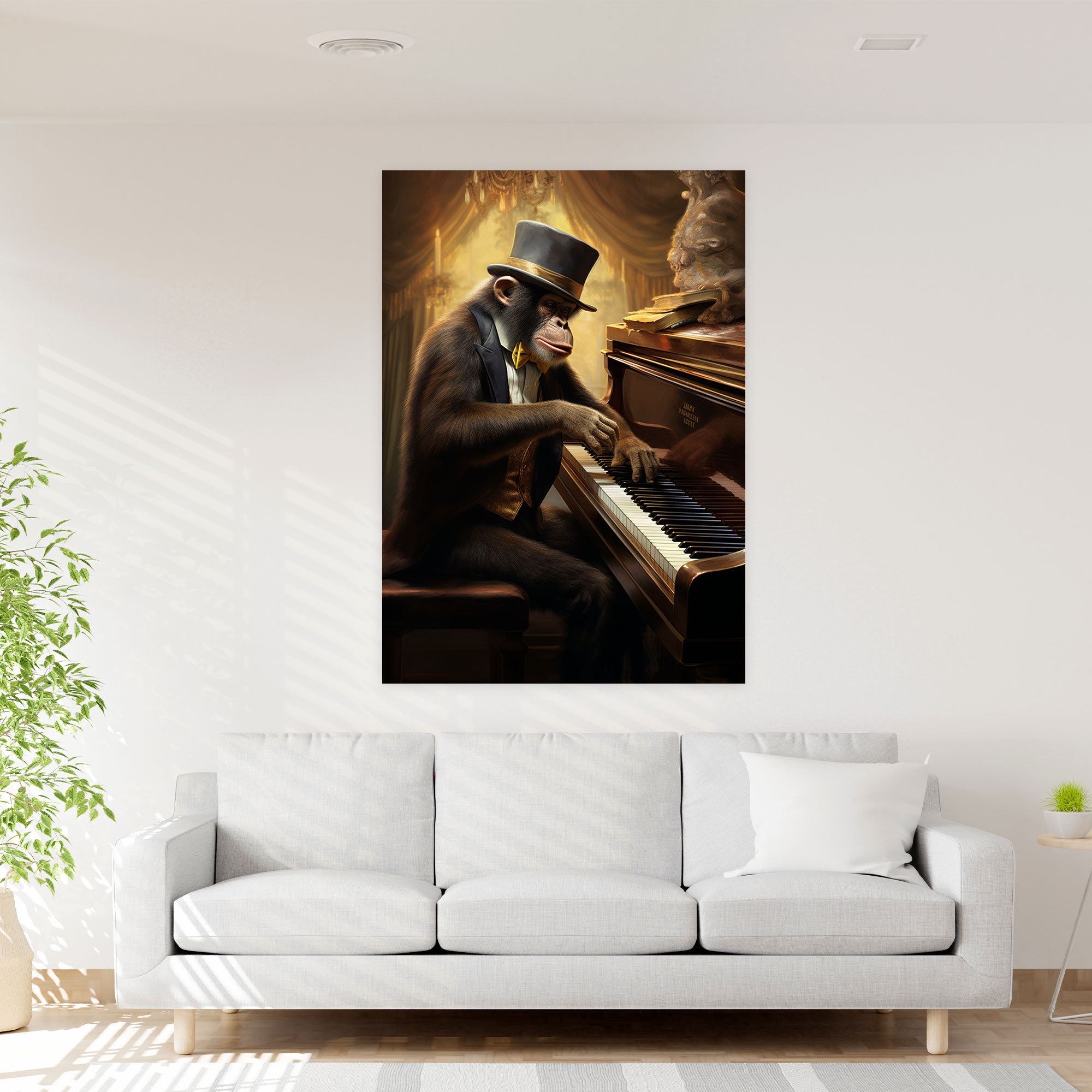 Animals Dressed Like Humans Canvas Print - Animals Dressed Like Humans, Home Decoration, Vintage-Style Painting, Wall Art