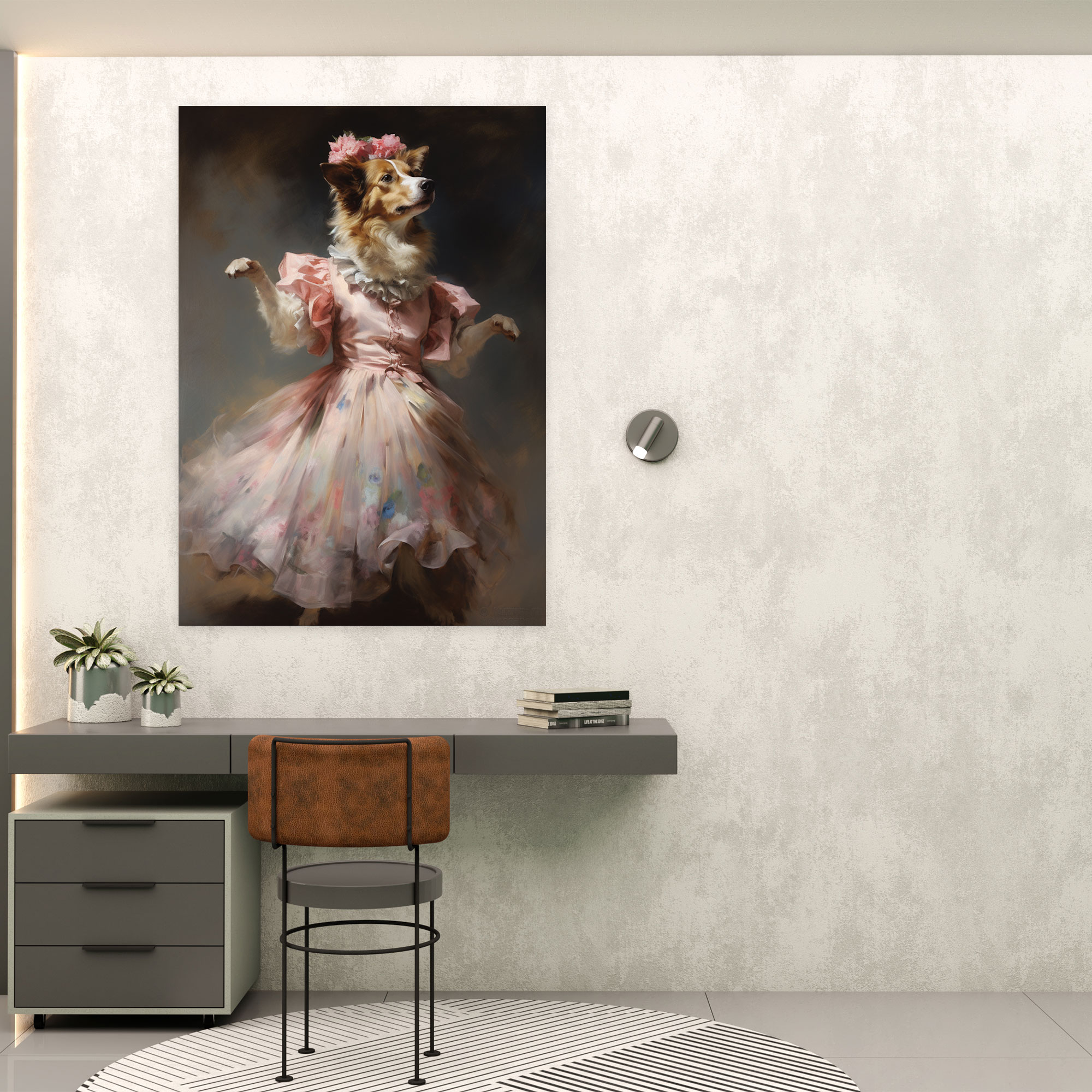 Animals Dressed Like Humans Wall Decoration - Animals Dressed Like Humans, Dog In A Dress, Animals Dressed Like Humans, Sophistication