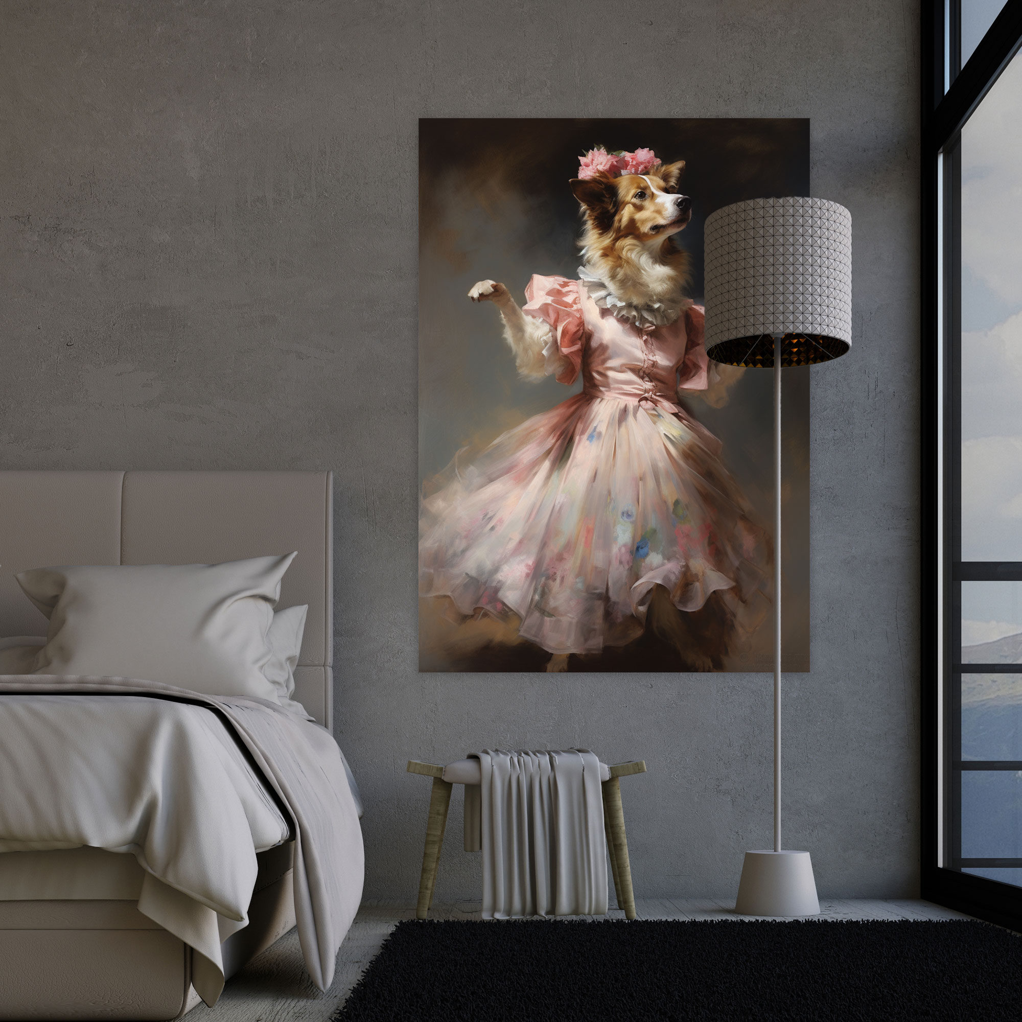 Animals Dressed Like Humans Wall Decoration - Animals Dressed Like Humans, Dog In A Dress, Animals Dressed Like Humans, Sophistication