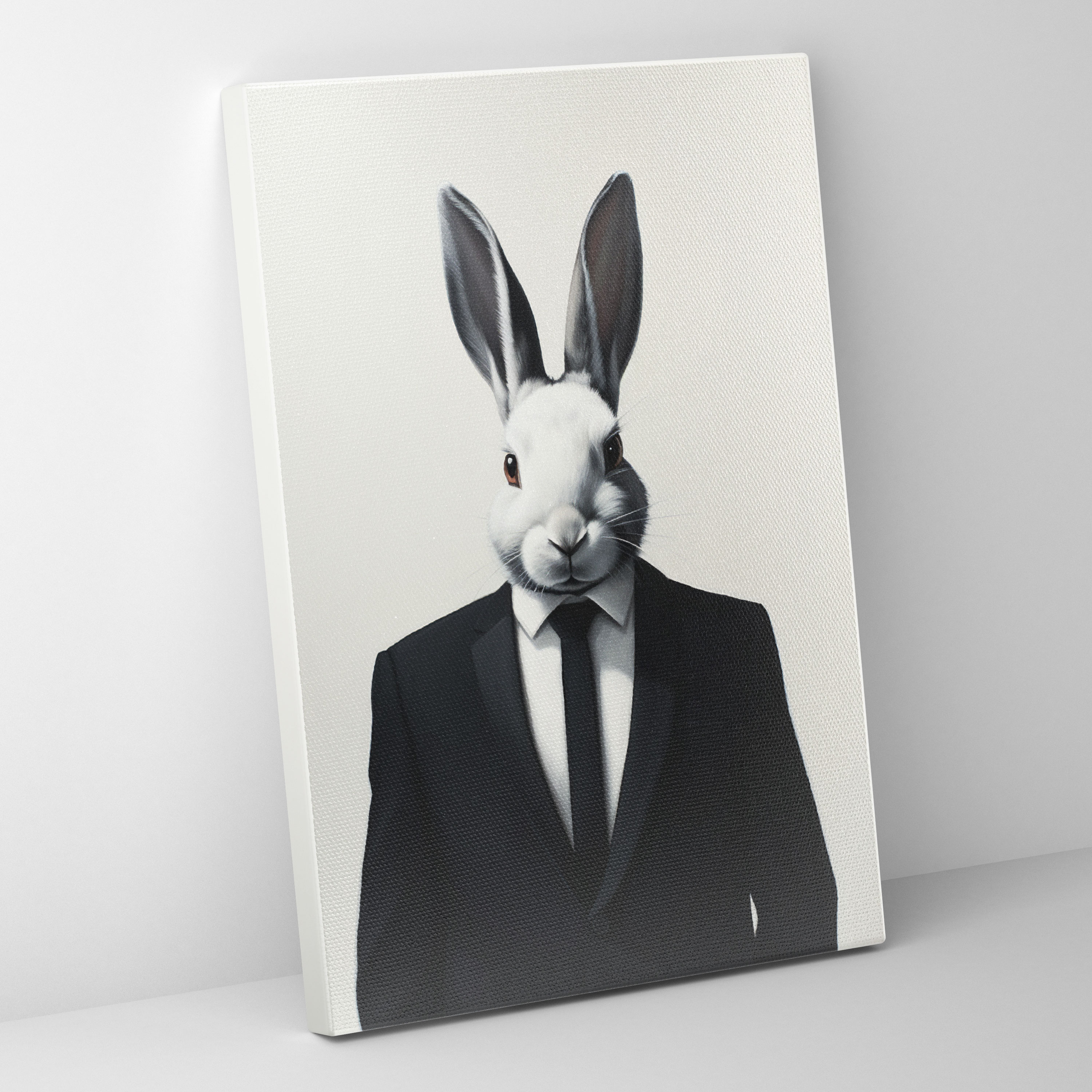 Hayvanlar İnsanlar Gibi Giyinmiş Duvar Sanatı - Minimalist Sanat Eseri Modernlik Zarafet