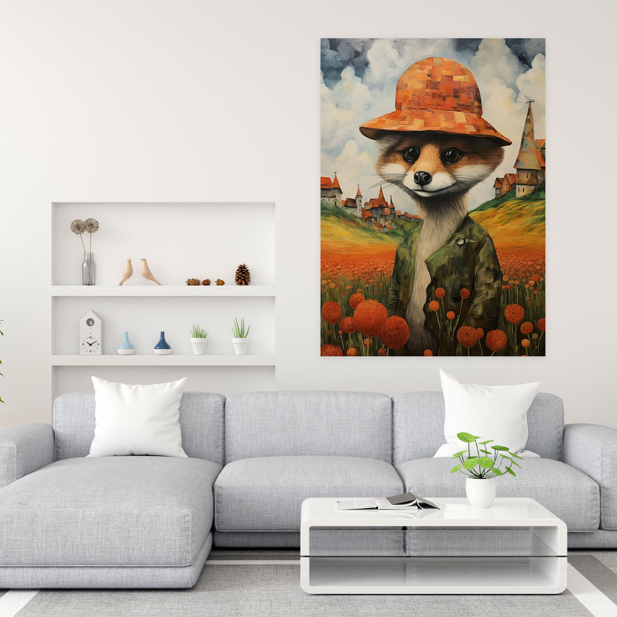 Animals Dressed Like Humans Canvas Print - Animals Dressed Like Humans, Home Decoration, Canvas, Animals Dressed Like Humans