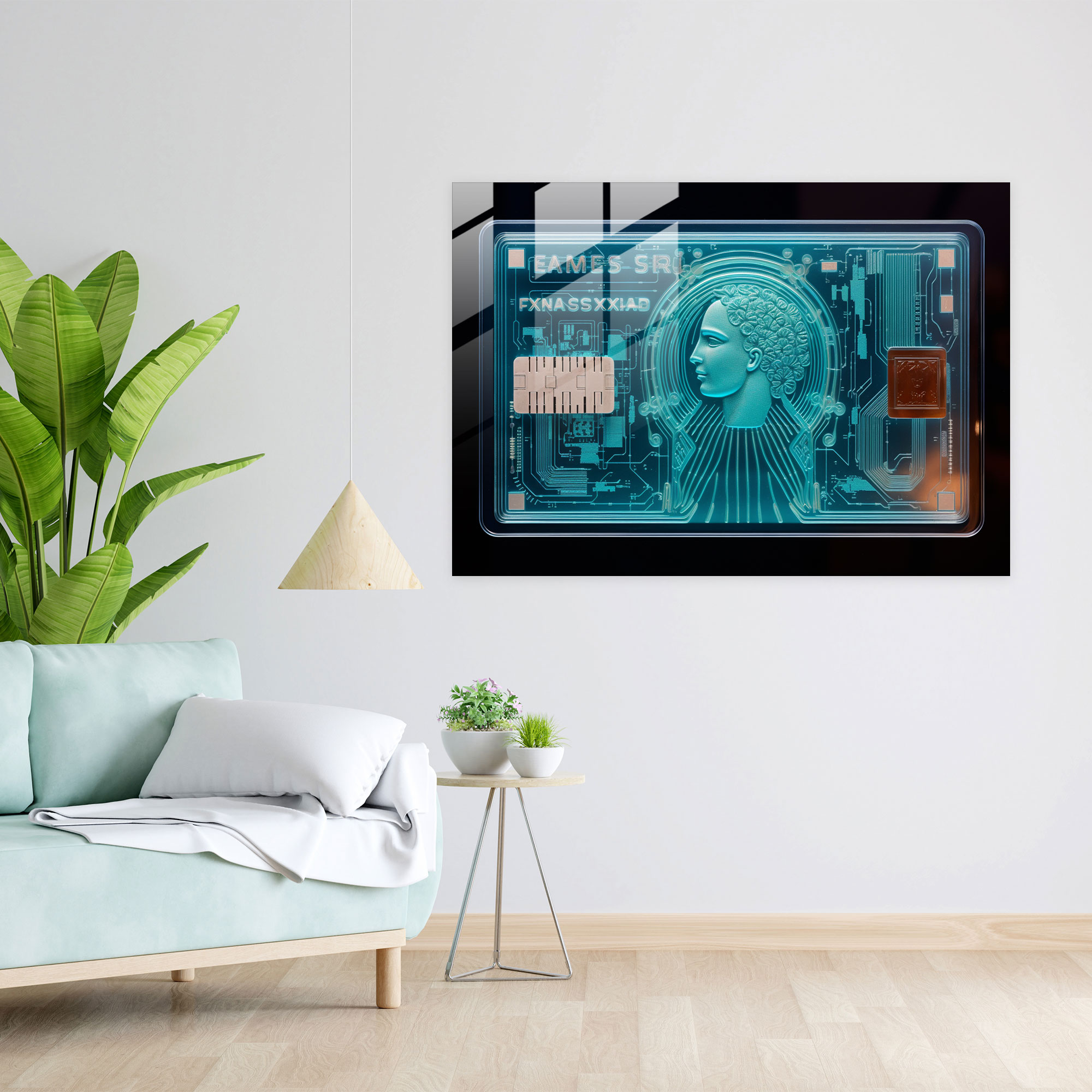 American Express Card Glass Wall Art - American Express, Unique Home Decoration, Iconic American Imagery, Glass Wall Art