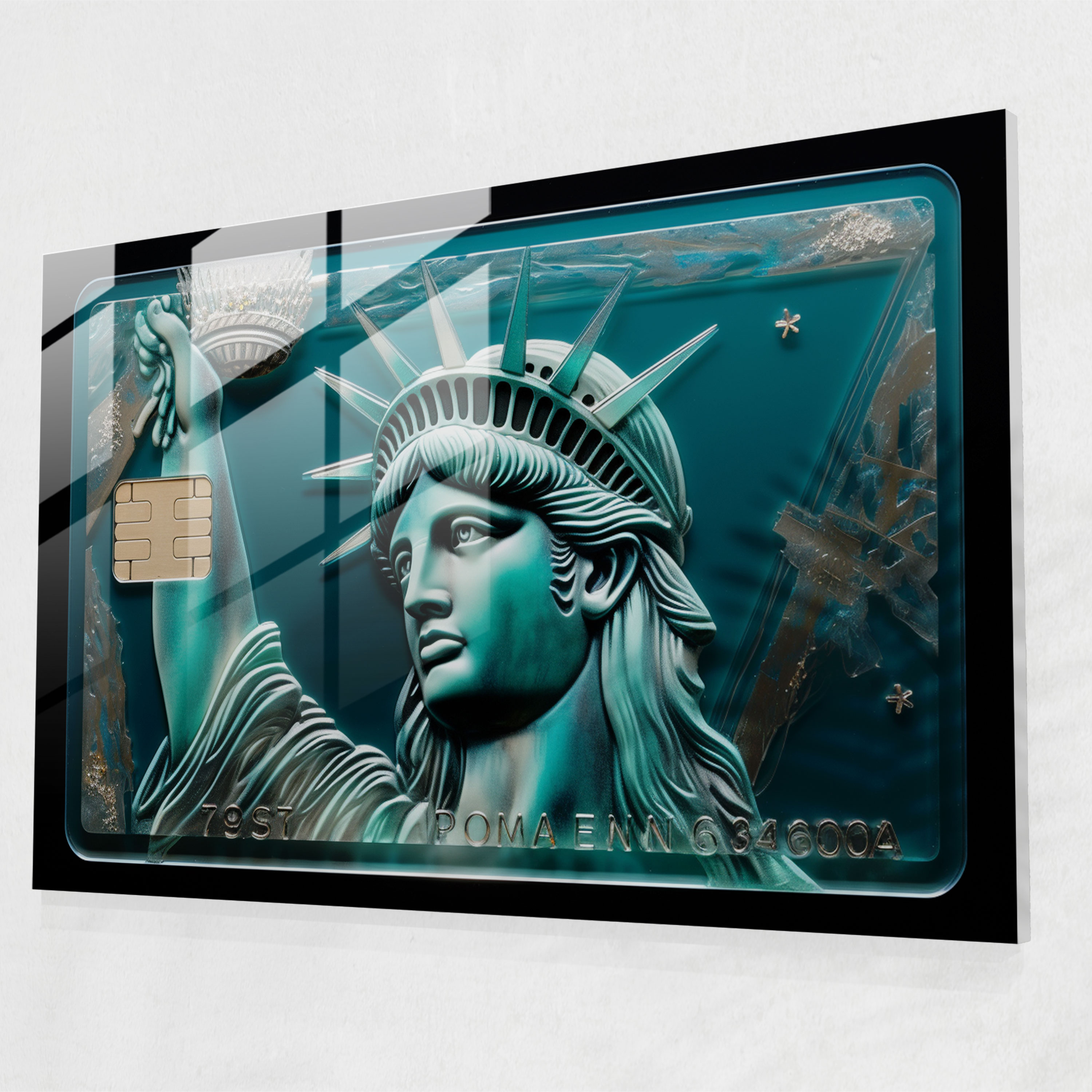Stunning American Express Card Glass Art - American Express, Glass Print, American Express Card, Modern Art