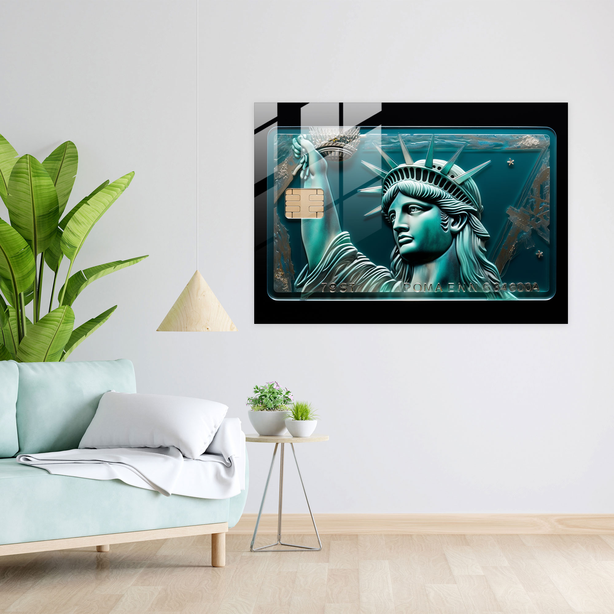Stunning American Express Card Glass Art - American Express, Glass Print, American Express Card, Modern Art