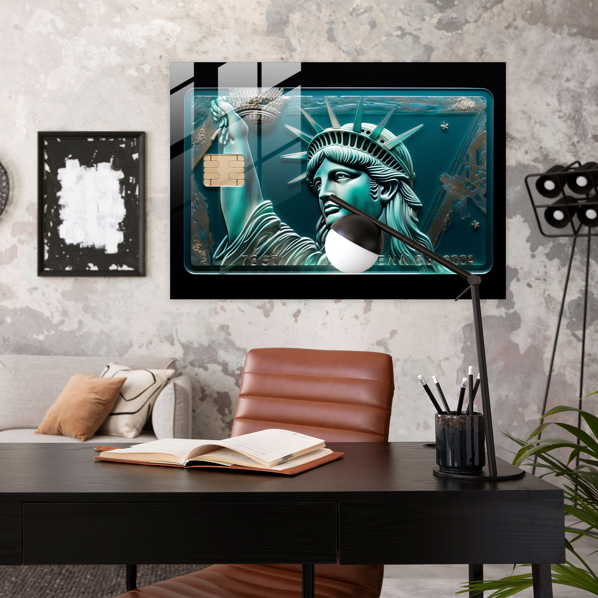 Stunning American Express Card Glass Art - American Express, Glass Print, American Express Card, Modern Art