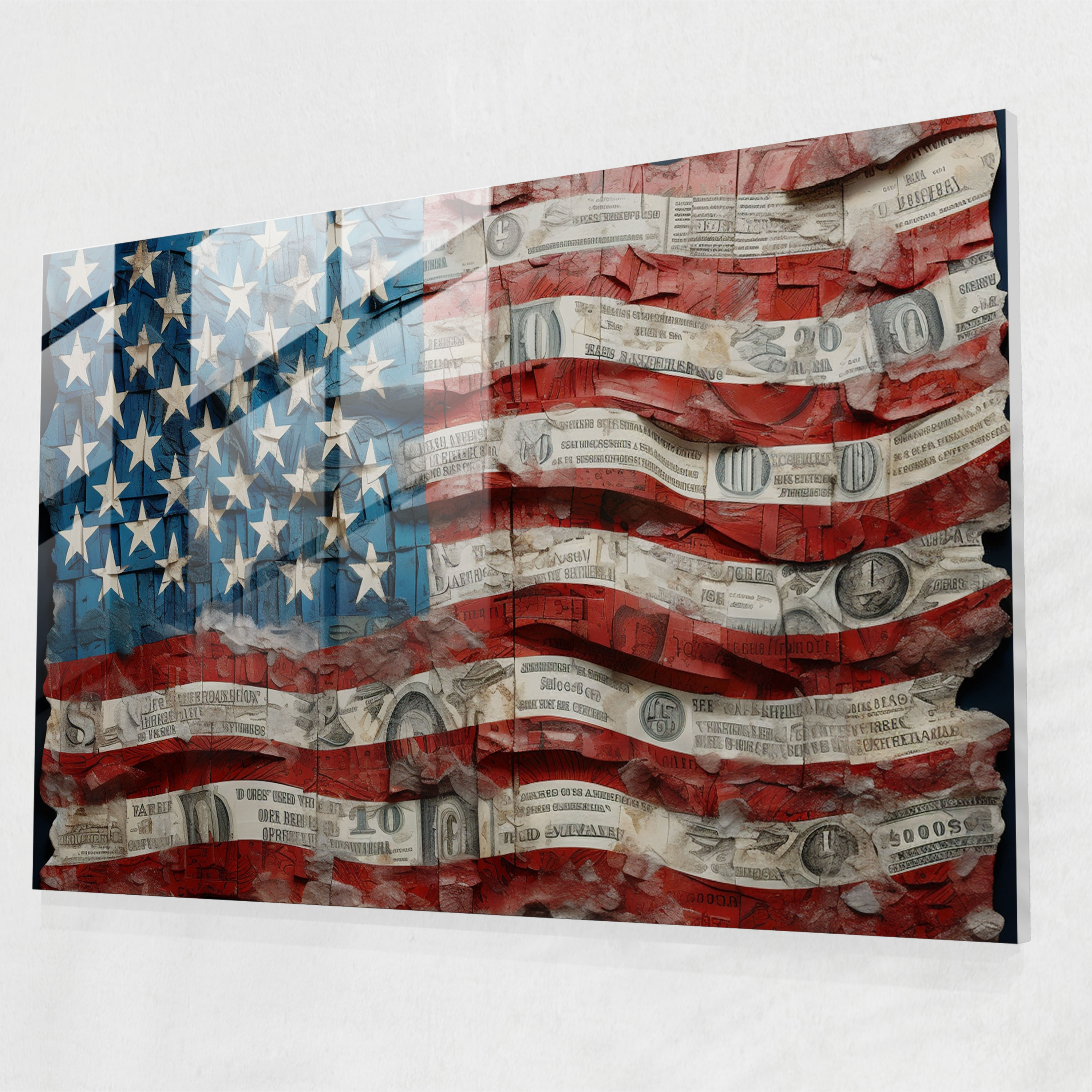 American Dolar Glass Print - American Express, Patriotic, American Dolar, Glass Print