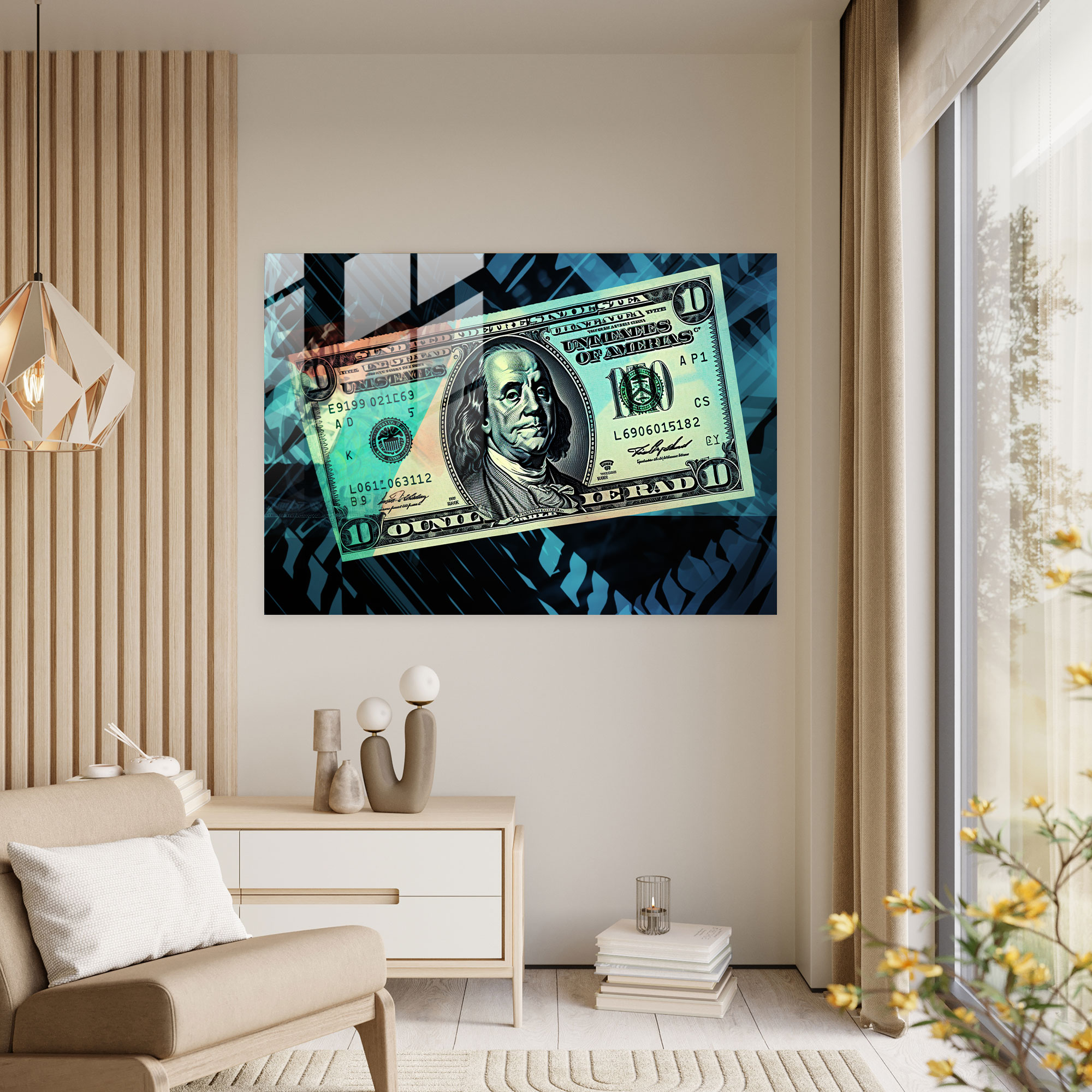 American Dollar Wall Decoration - American Express, Focal Point, Angles, American Dollar