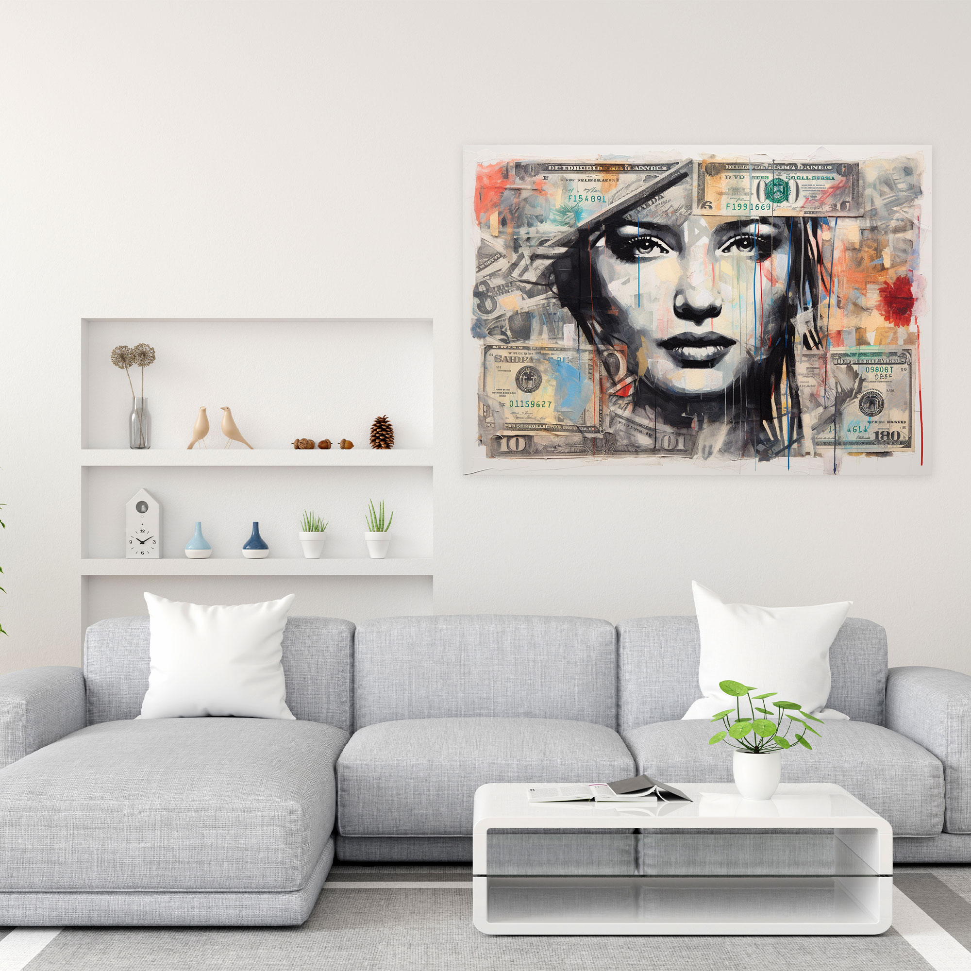 Urban Graffiti American Dolar Wall Art - American Express, Wall Decoration, Wall Art, Graffiti