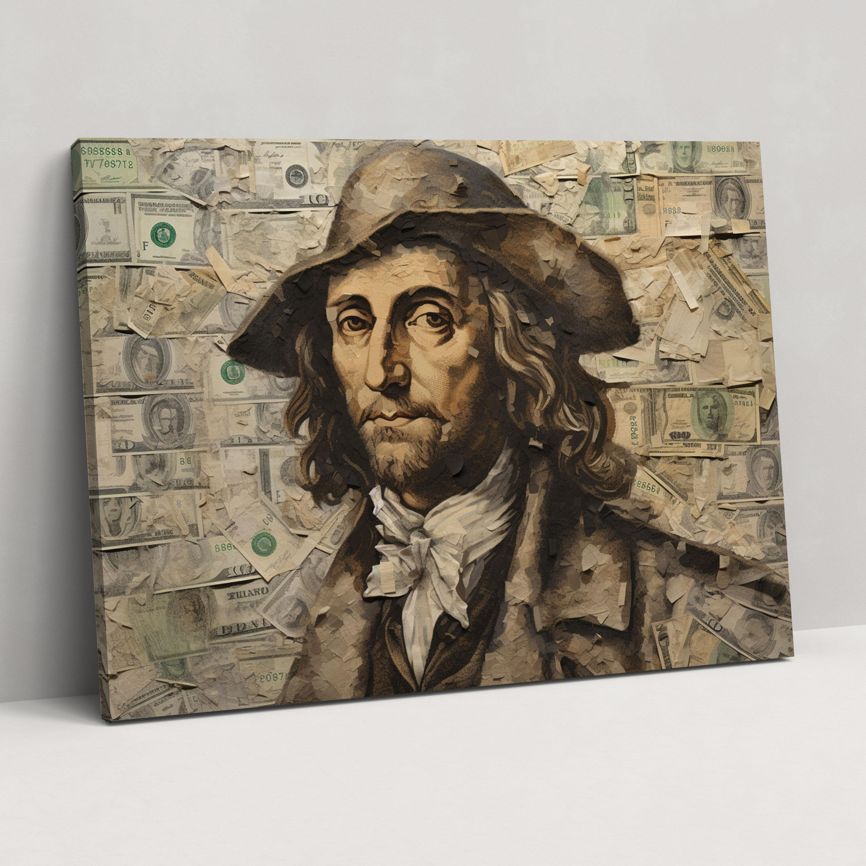 Opulent American Dolar Mosaic Canvas Print - American Express, Canvas, Wall Decoration, American Dolar