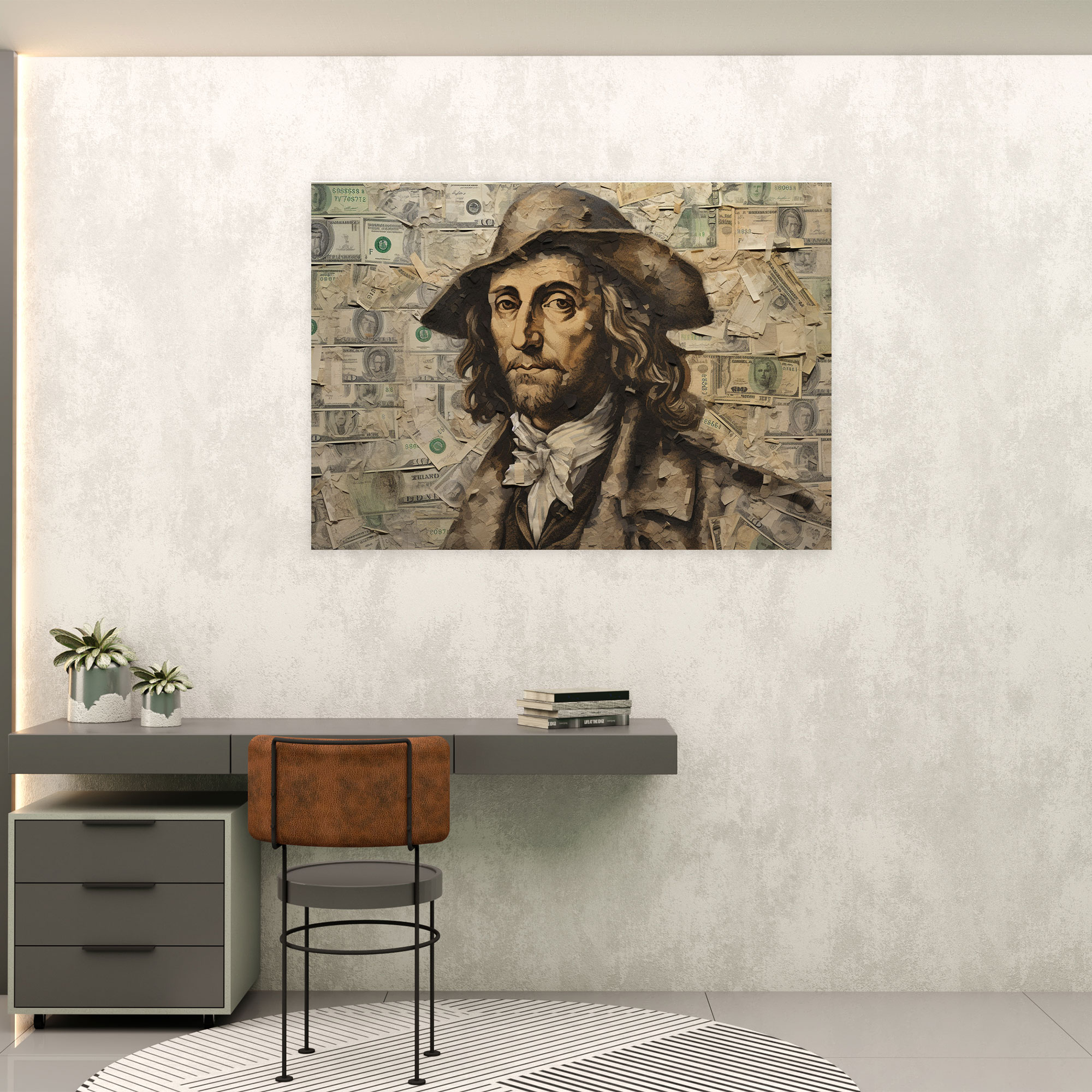 Opulent American Dolar Mosaic Canvas Print - American Express, Canvas, Wall Decoration, American Dolar
