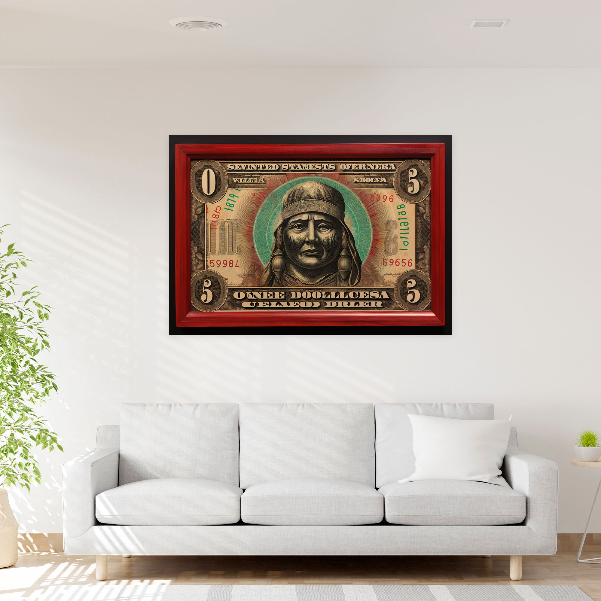 Artistic American Dolar Wall Decoration - American Express, Cultural Significance, American Dolar, Canvas Wall Art