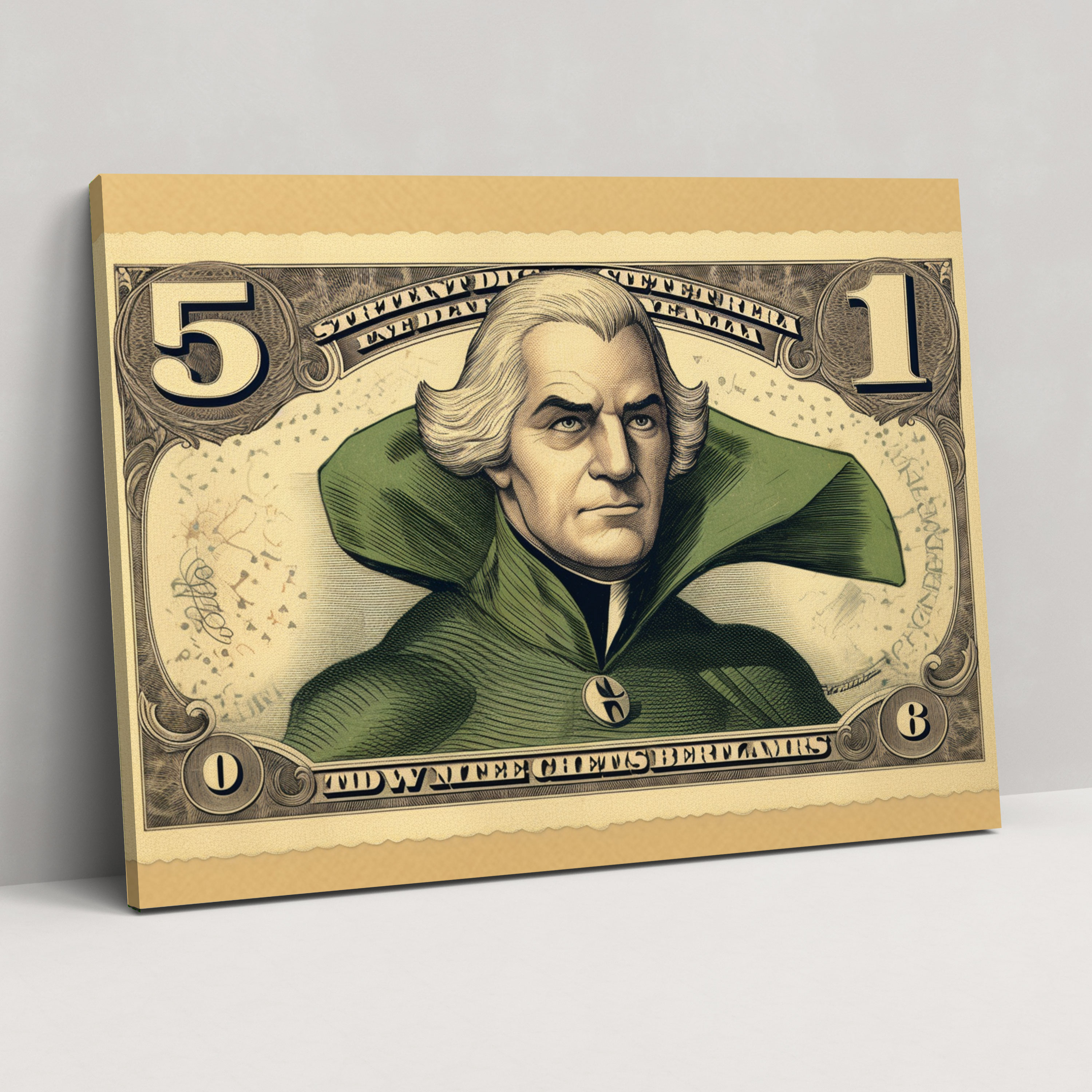 Amerikan Doları Karikatür Duvar Dekorasyonu - Amerikan Express Süperkahraman Kanvas Tablo Baskı Karikatür Duvar Dekorasyonu