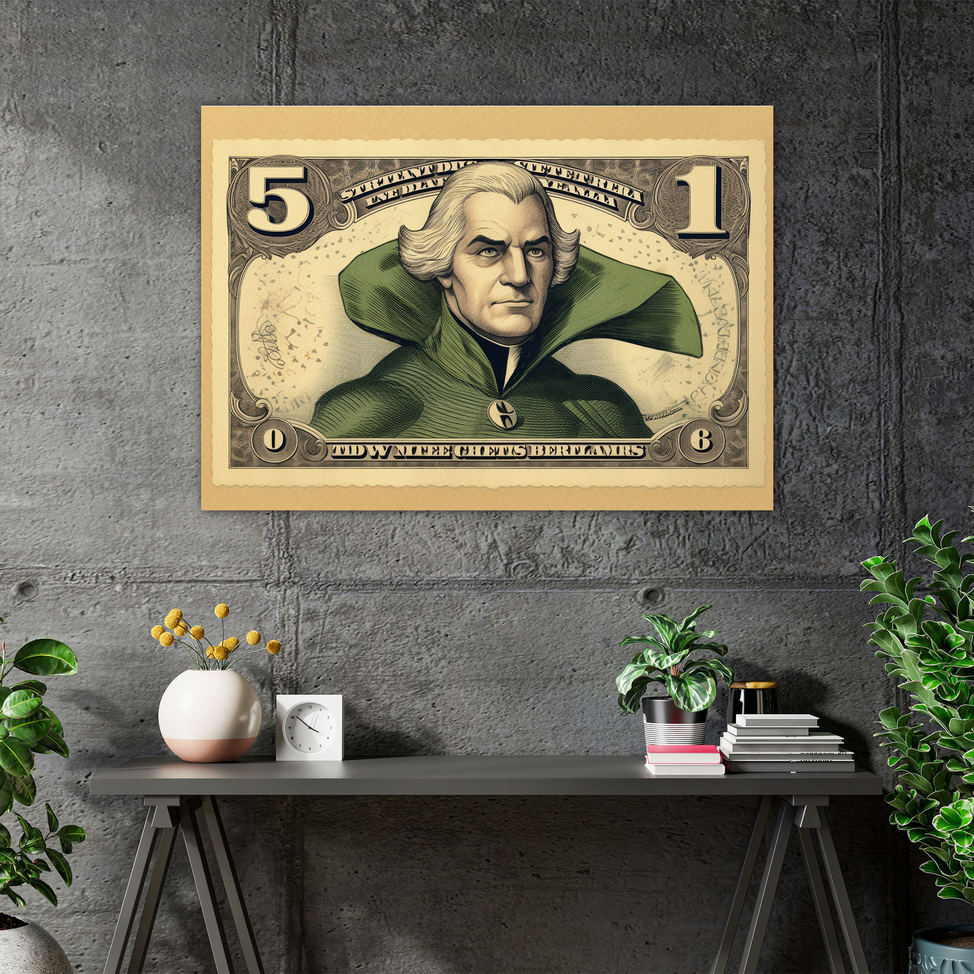 Amerikan Doları Karikatür Duvar Dekorasyonu - Amerikan Express Süperkahraman Kanvas Tablo Baskı Karikatür Duvar Dekorasyonu