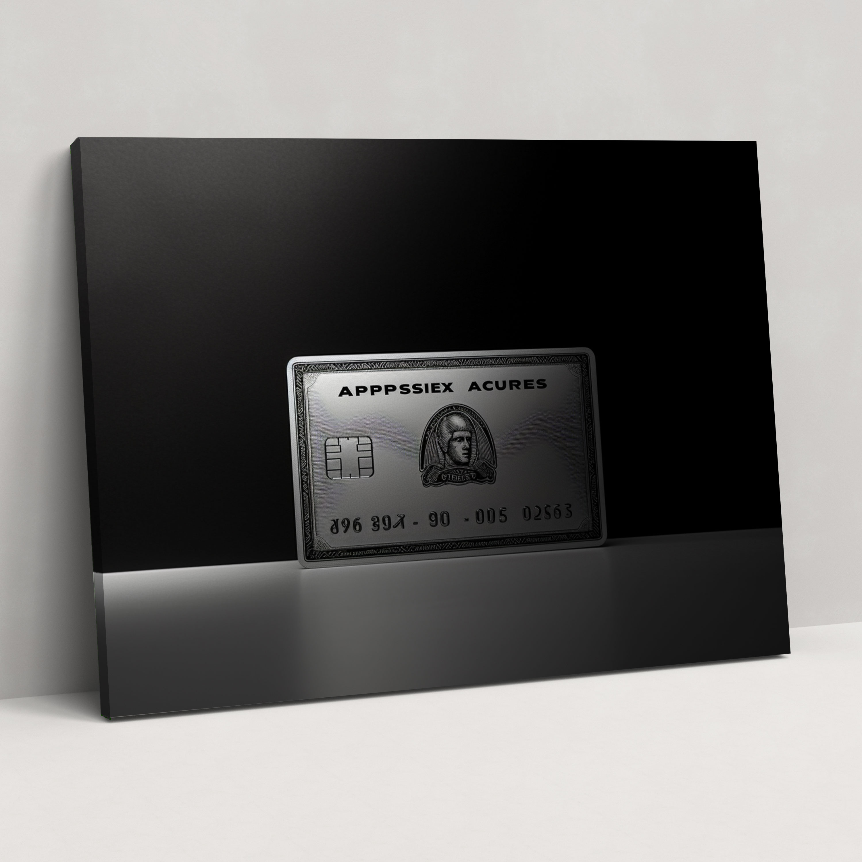 American Express Card Wall Art - American Express, Black And White, American Express Card, Realistic Photograph