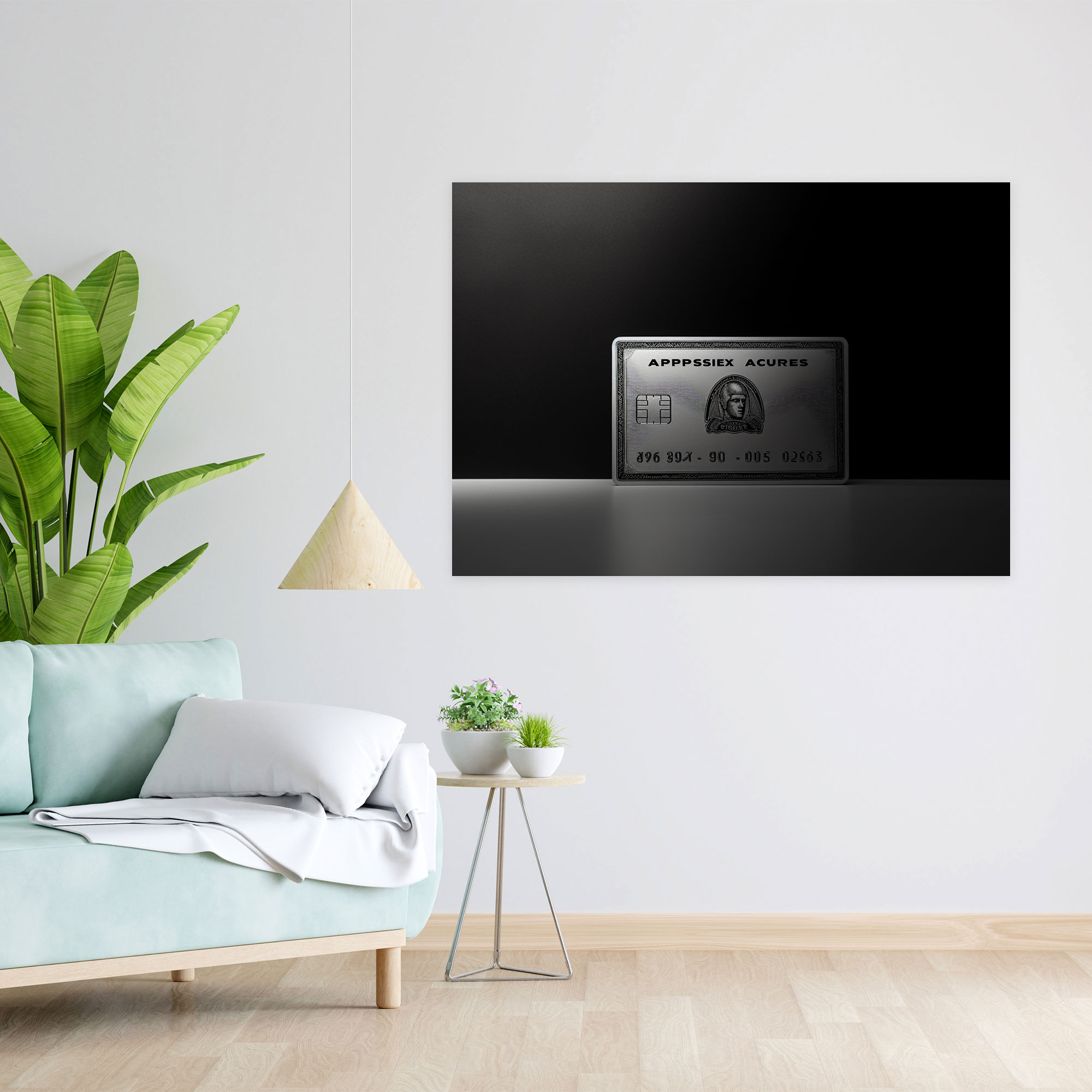 American Express Card Wall Art - American Express, Black And White, American Express Card, Realistic Photograph