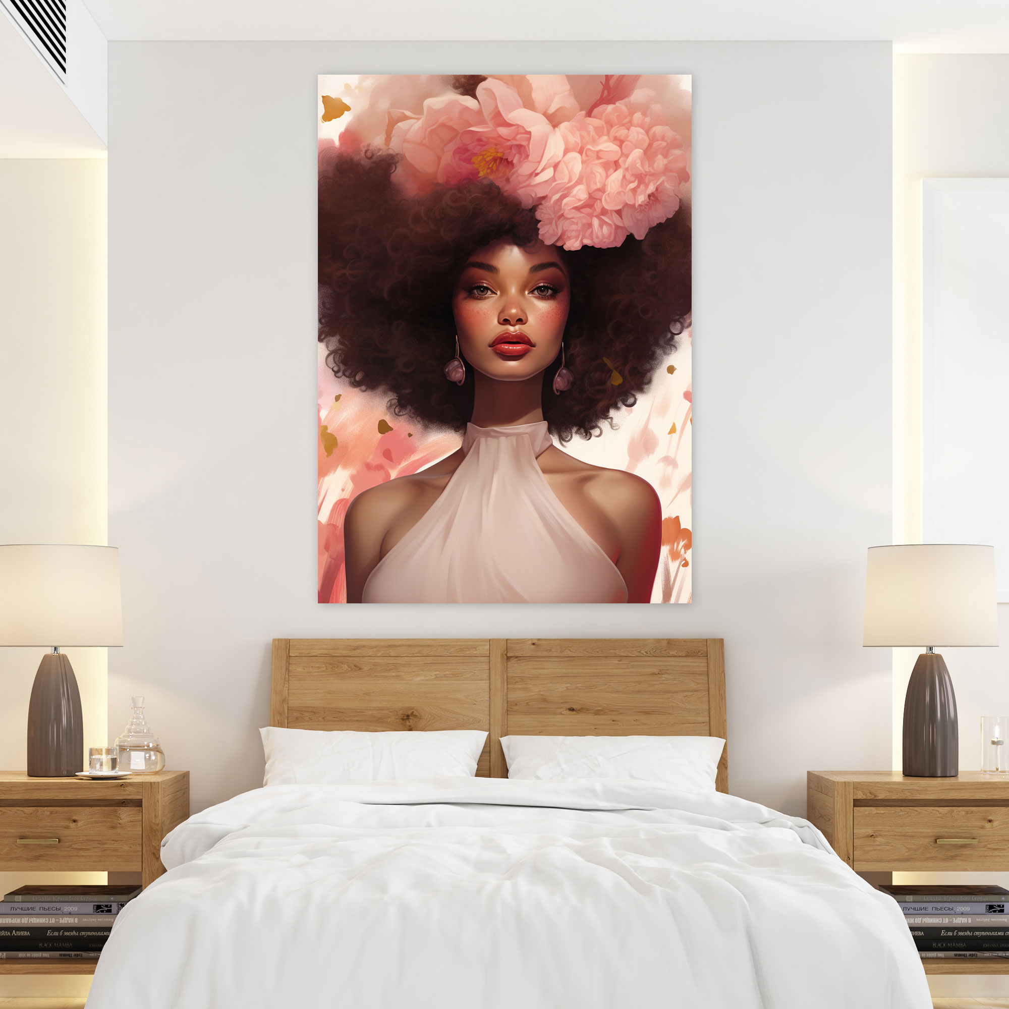 Afro Wall Art - Afro, Canvas Wall Art, Close-Up, Canvas
