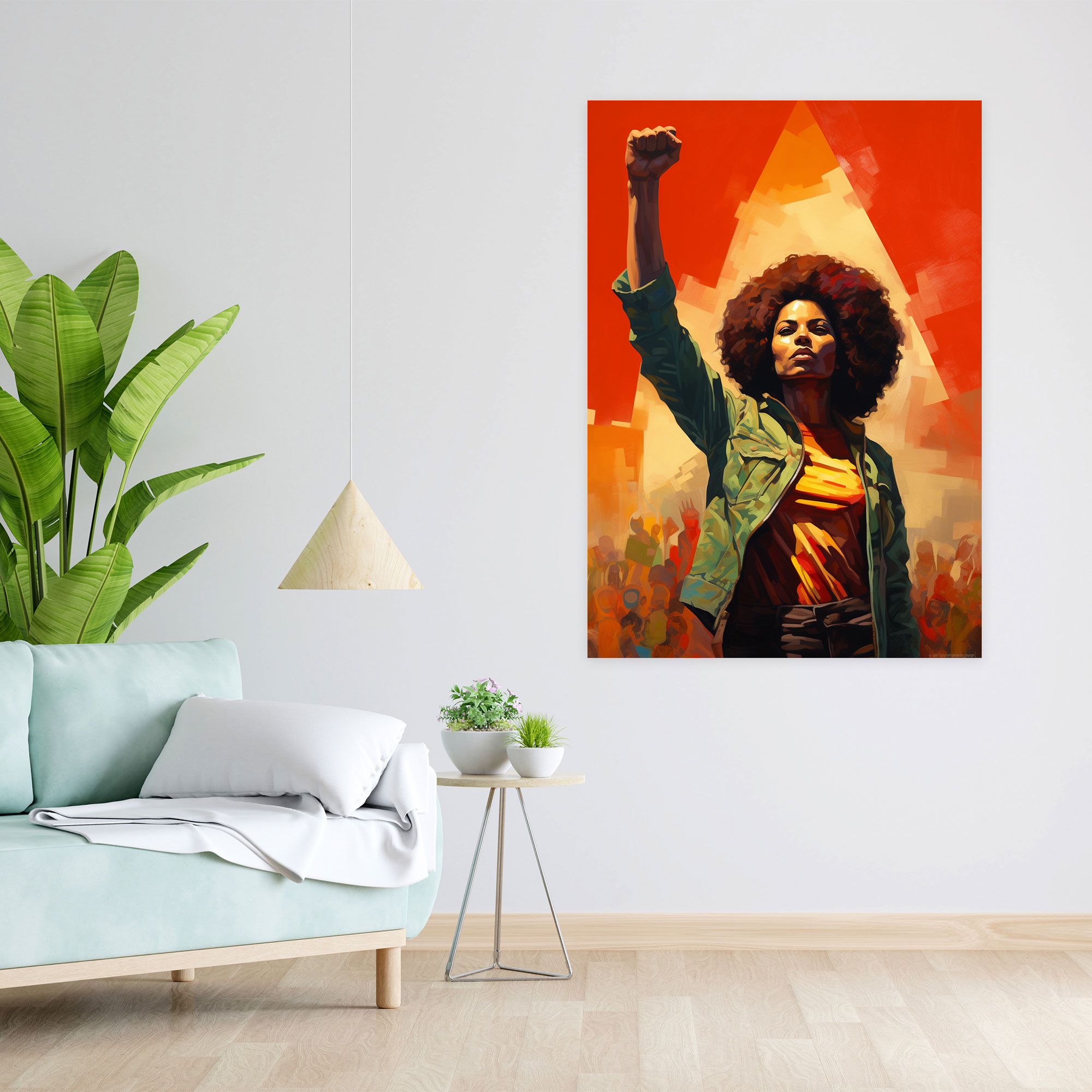 Afro Kanvas Tablo - Afro Graffiti Tarzı Sanat Eseri