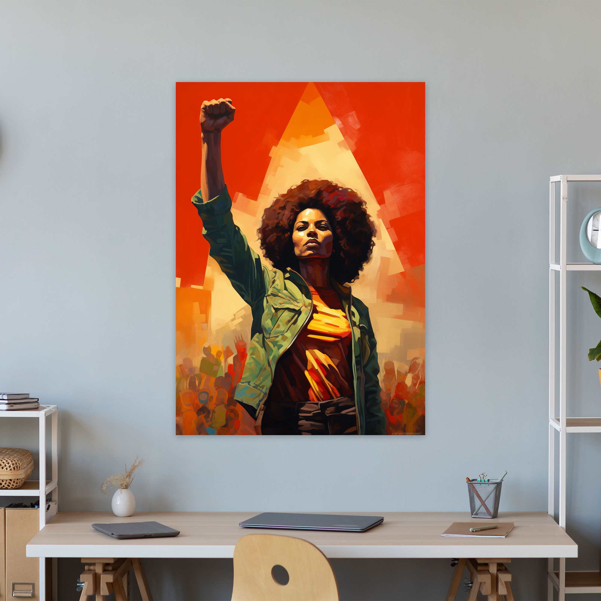 Afro Kanvas Tablo - Afro Graffiti Tarzı Sanat Eseri