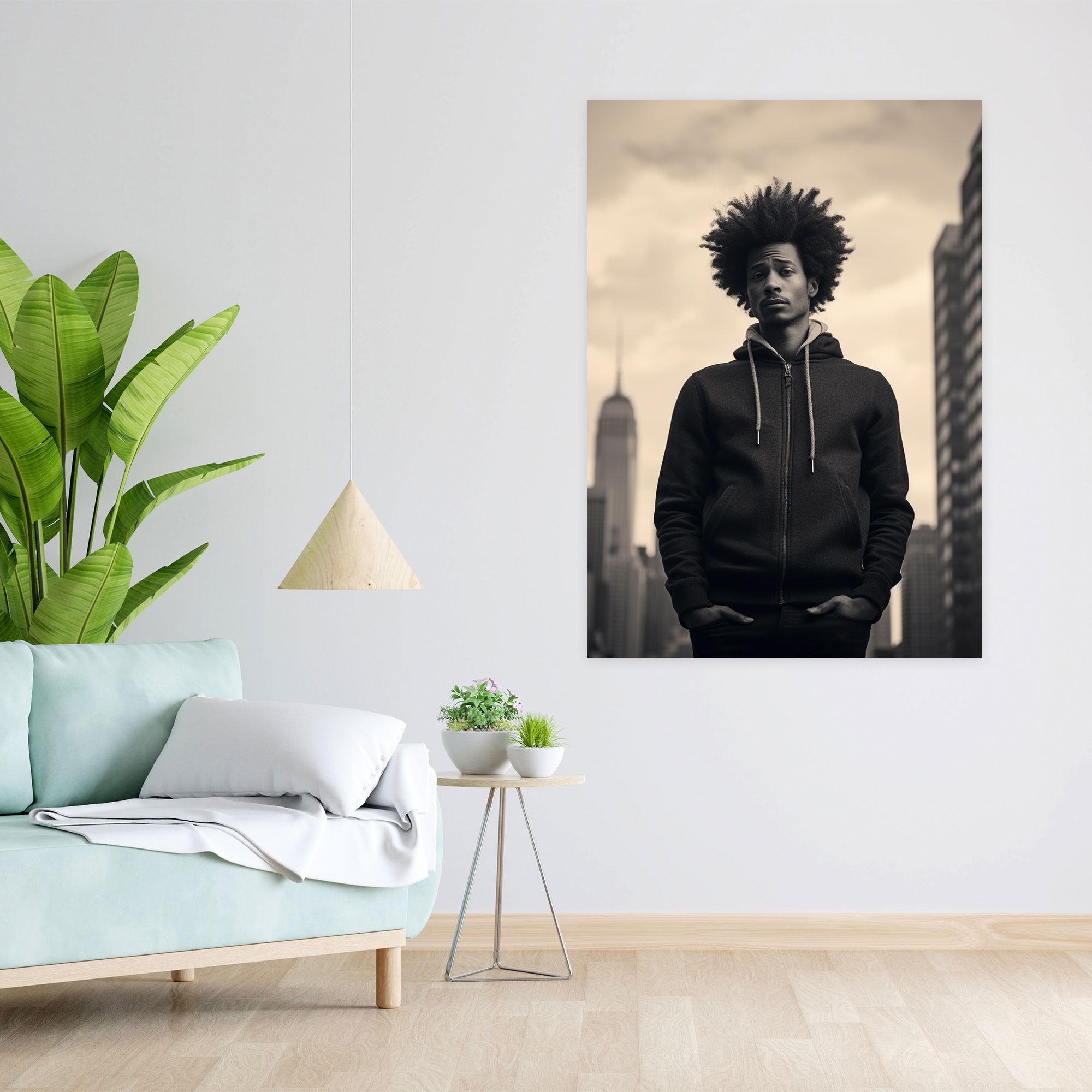 Afro Wall Art - Afro, Monochrome Photography, Man With Afro, Afro Wall Art