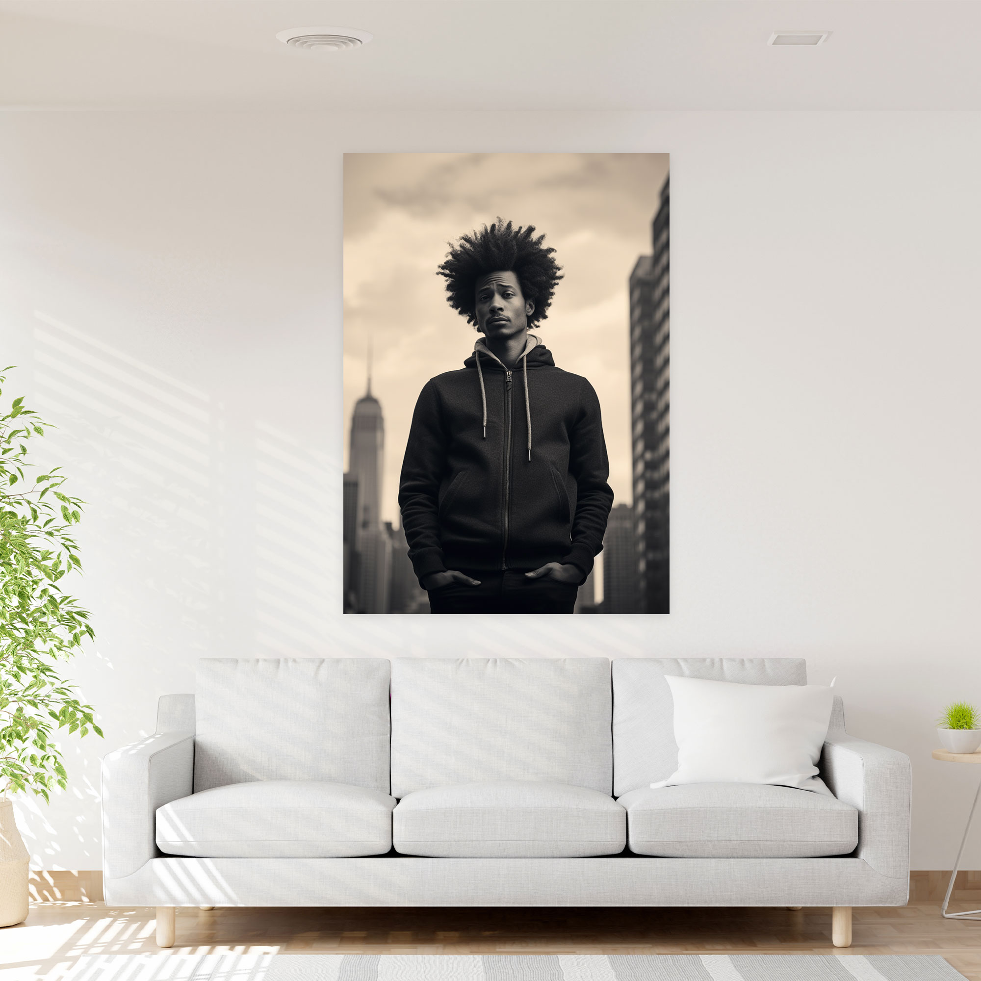 Afro Wall Art - Afro, Monochrome Photography, Man With Afro, Afro Wall Art