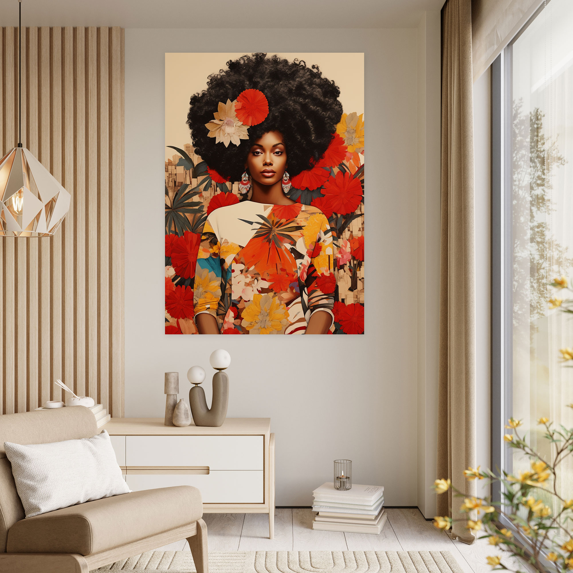 Afro Collage Canvas Print - Afro, Afro-Inspired Patterns, Canvas, Textures