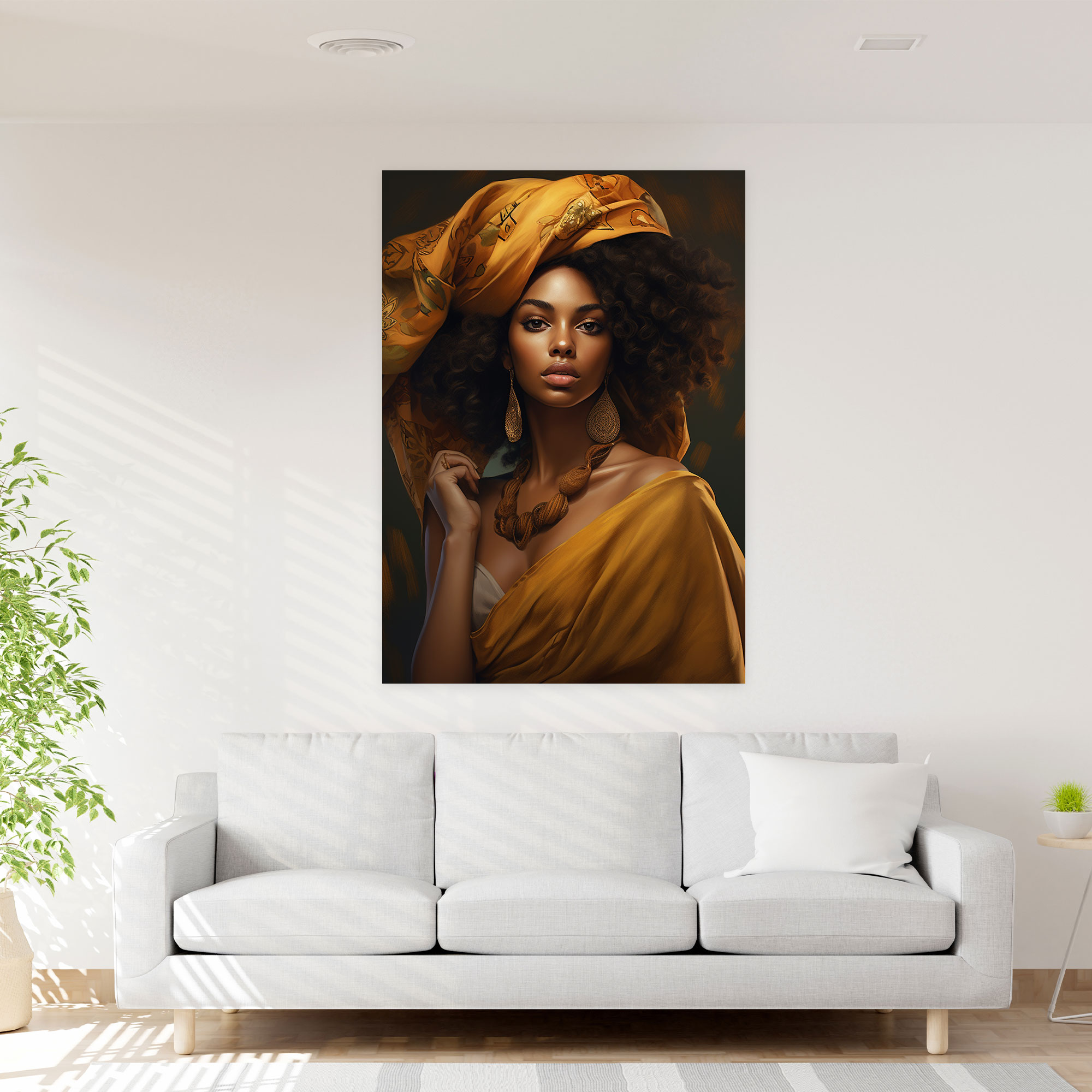 Afro Woman Canvas Print - Afro, Natural Beauty, Canvas Print, Wall Art
