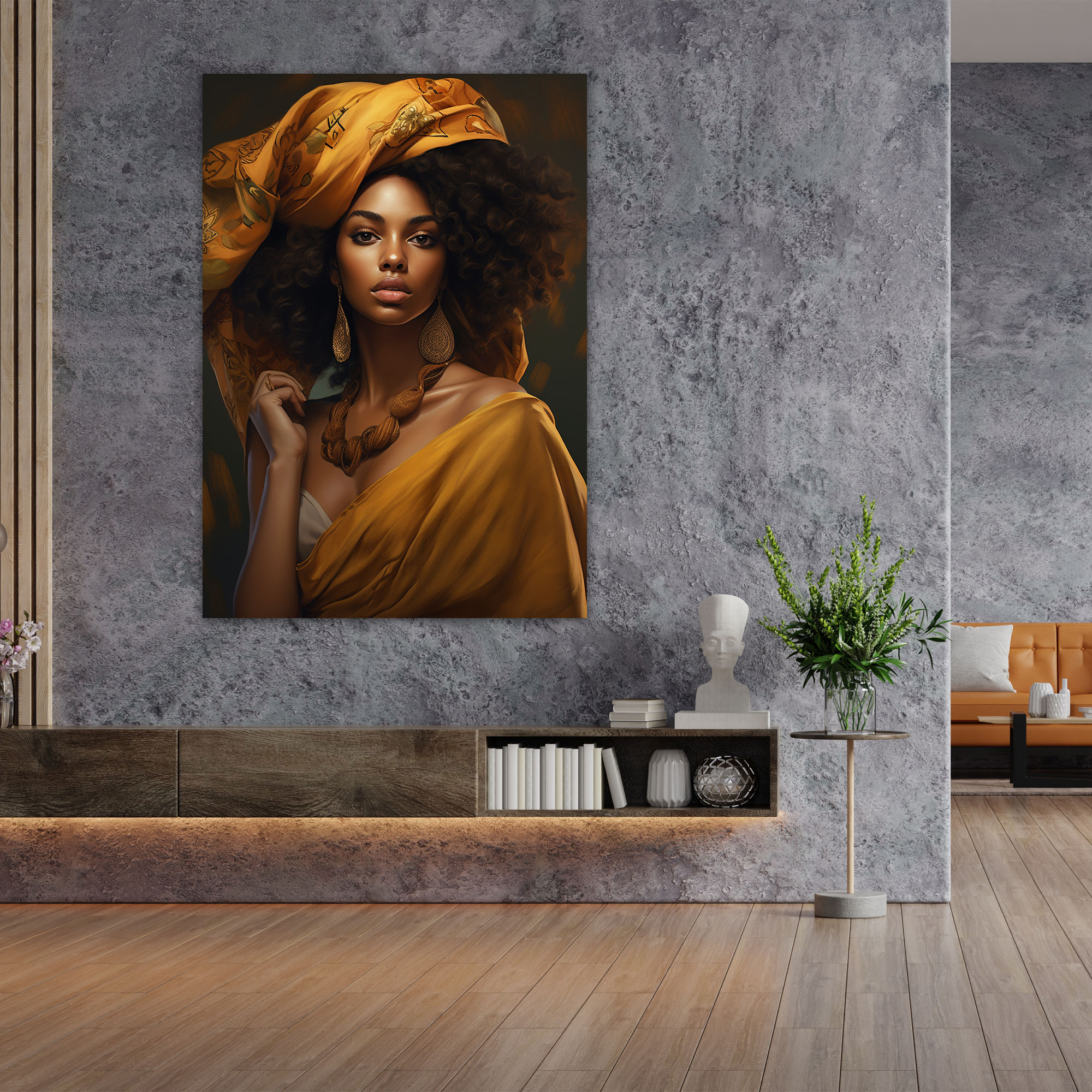 Afro Woman Canvas Print - Afro, Natural Beauty, Canvas Print, Wall Art