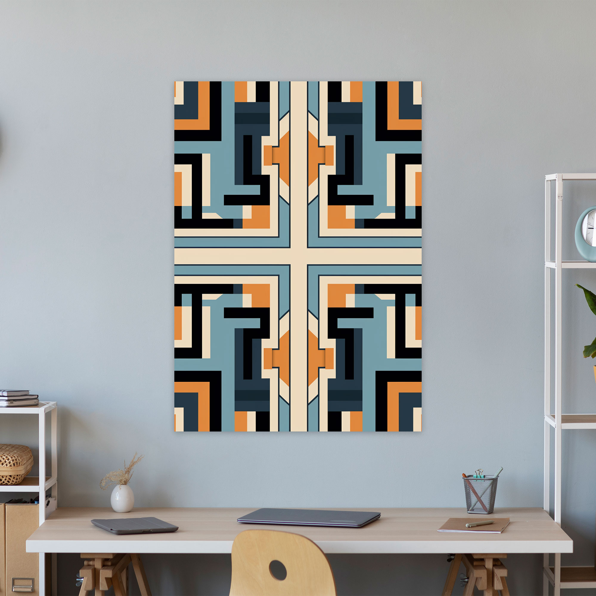 Afro Geometric Canvas Print - Afro, Home Decoration, Canvas Wall Art, Modern Touch