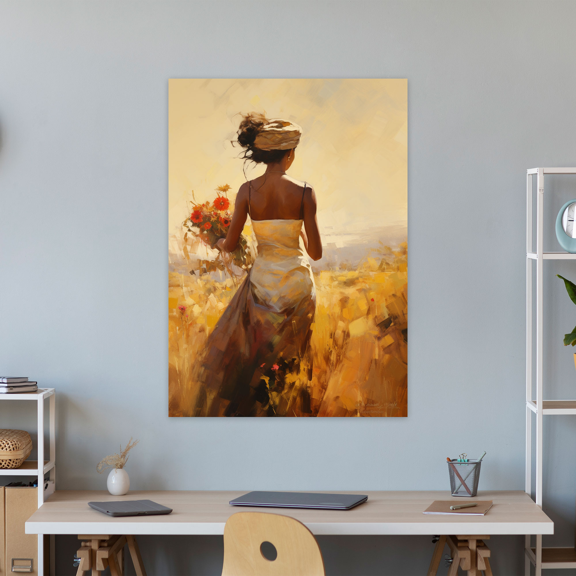Afro Impressionist Canvas Print - Afro, Dreamy Colors, Impressionist Style, Culture