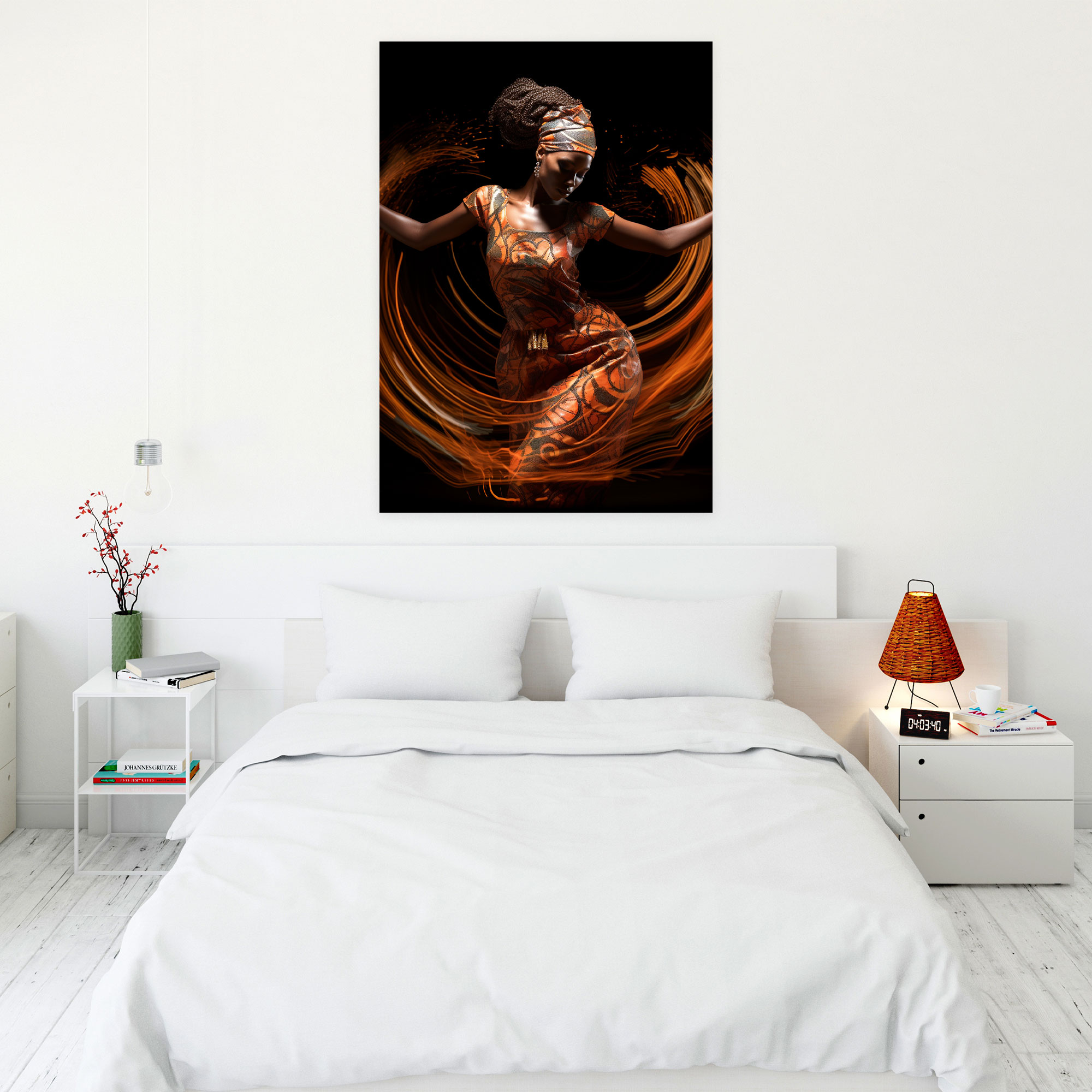 Afro Dans Kanvas Tablo - Duvar Sanatı Dinamik Sanat Eseri Kanvas