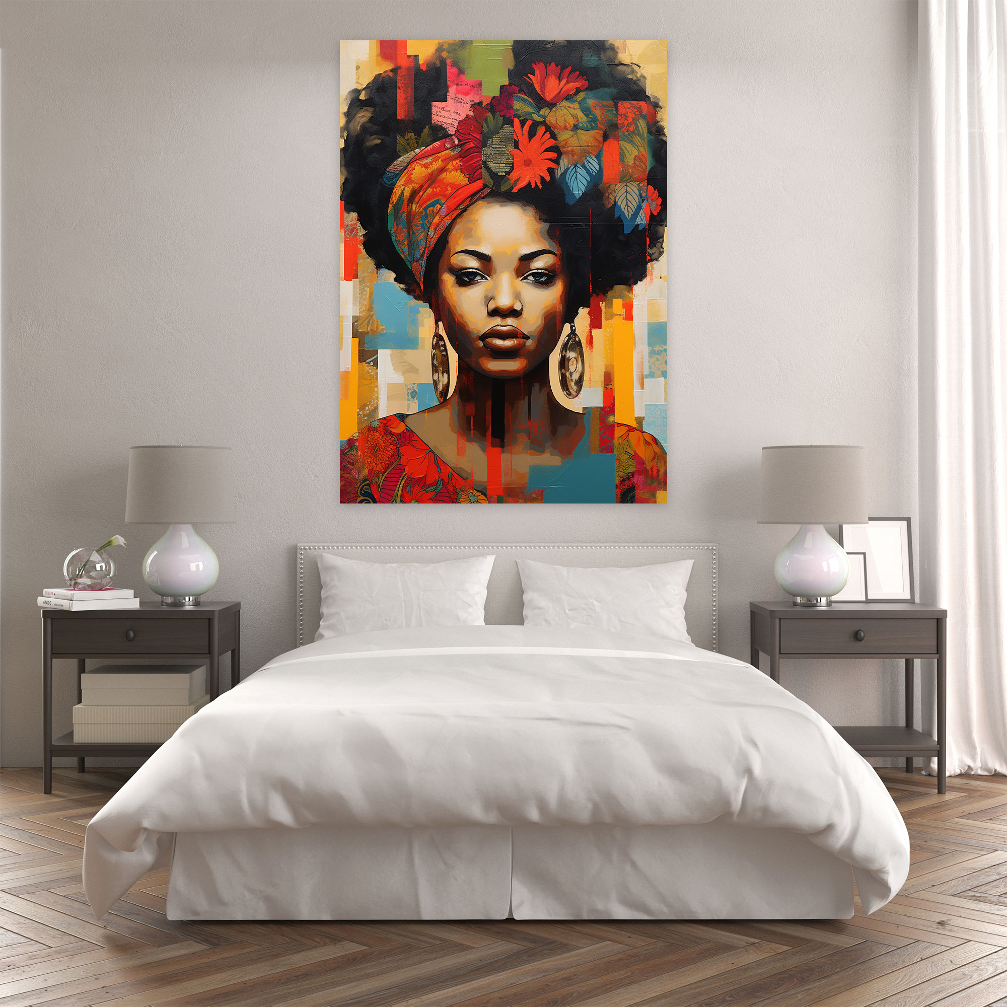 Celebration Of Afro Women Canvas Print - Afro, Culture, Beauty, Wall Art
