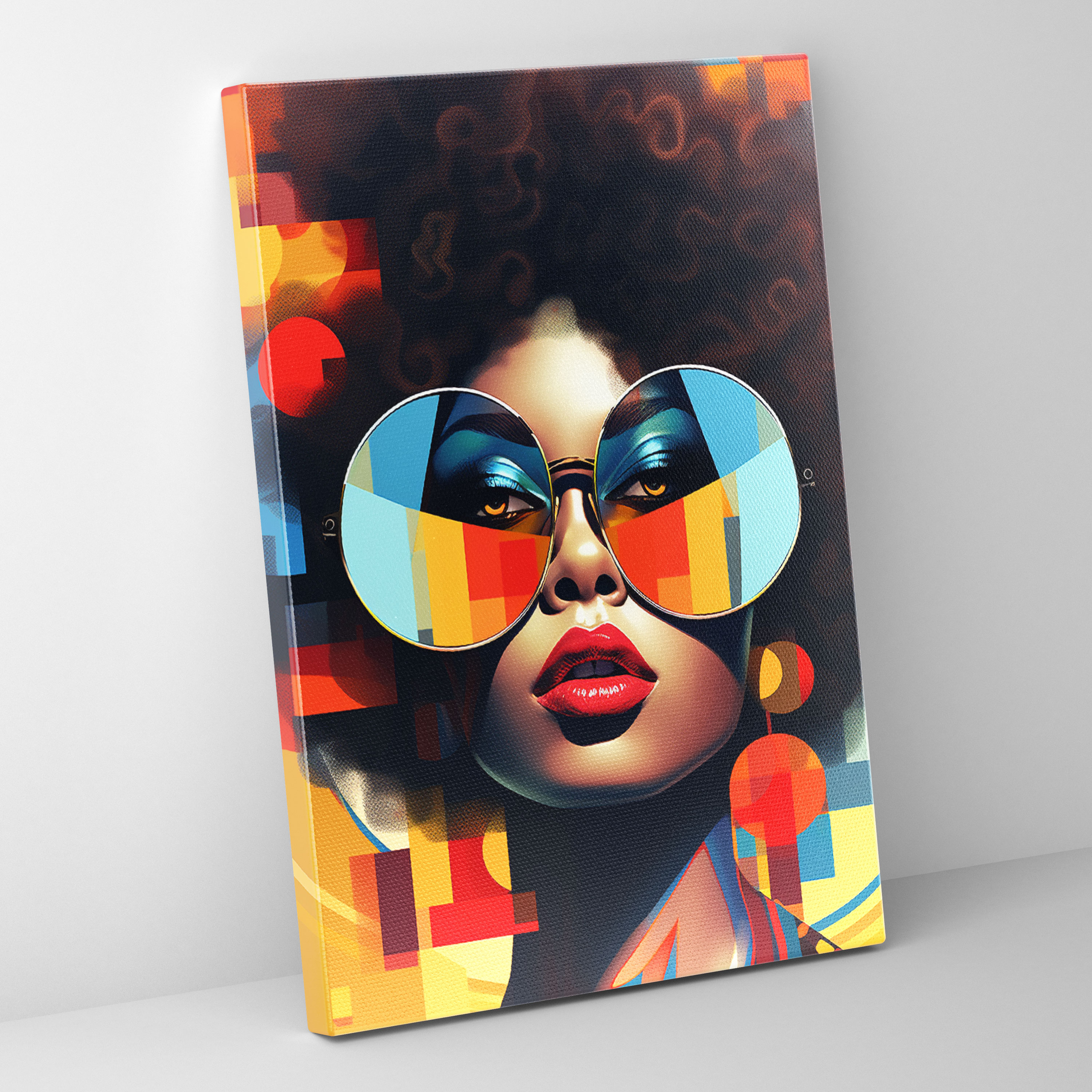 Modern Afro Woman Canvas Print - Afro, Afro, Canvas Print, Modernity
