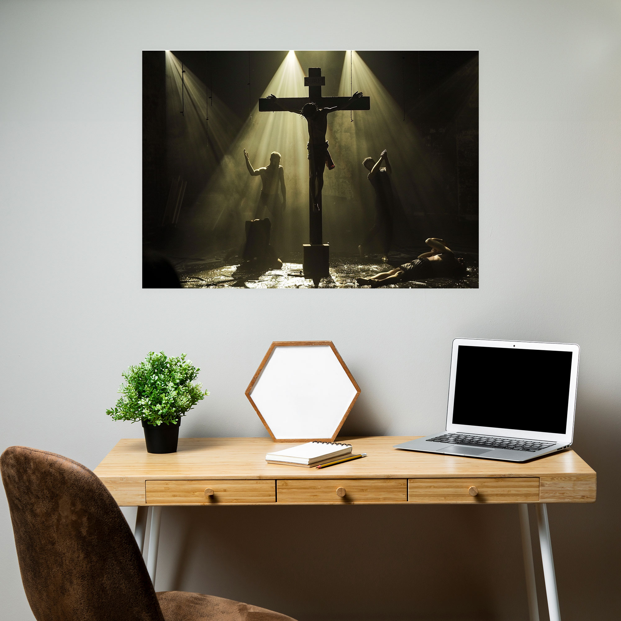 Caravaggio Style Canvas Print - Dramatic Crucifixion Wall Art - Caravaggio, Canvas Wall Art, Wall Decoration, Home Decoration