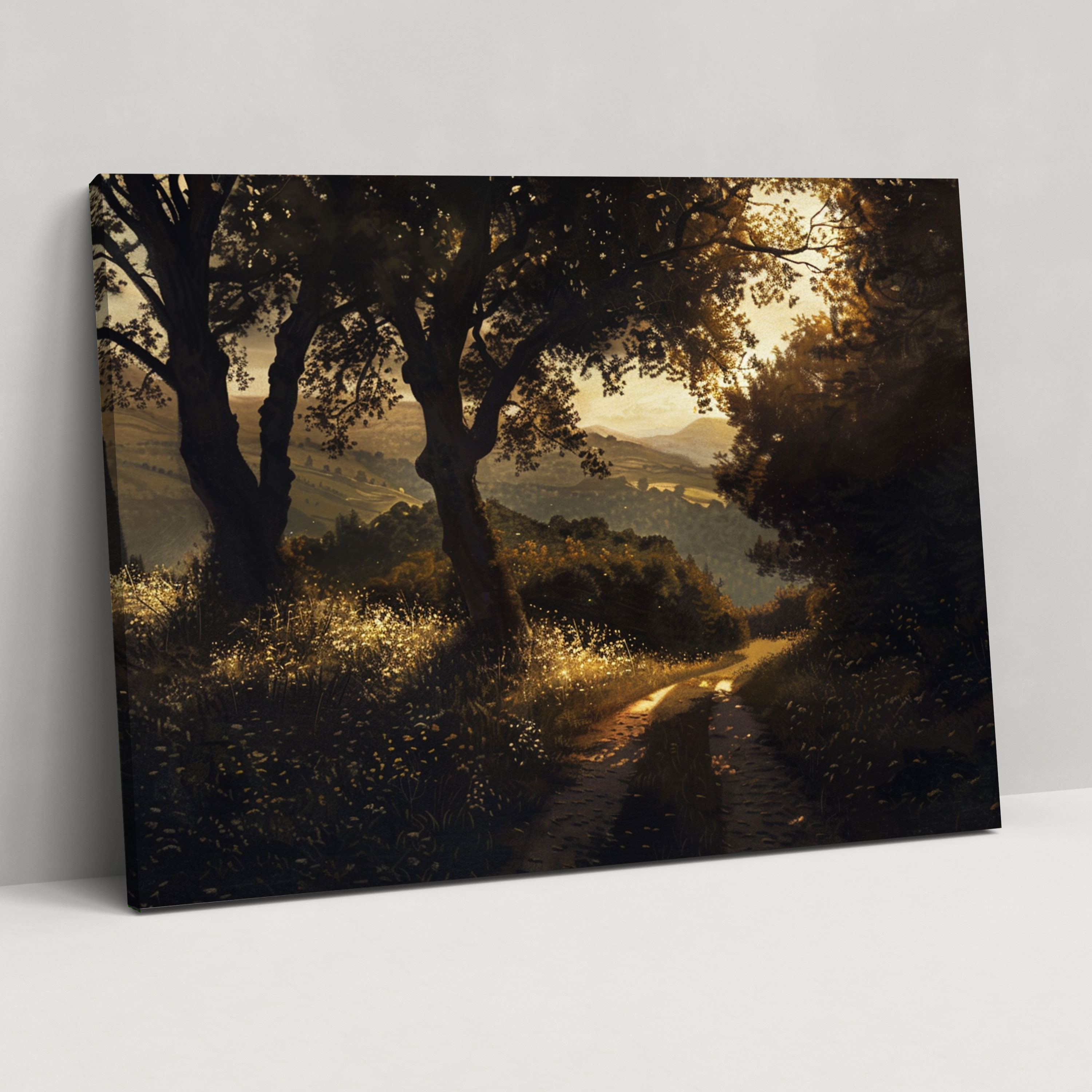 Warm Tones Canvas Print - Sunset Landscape Wall Art - Caravaggio, Canvas Print, Caravaggio Style, Wall Art