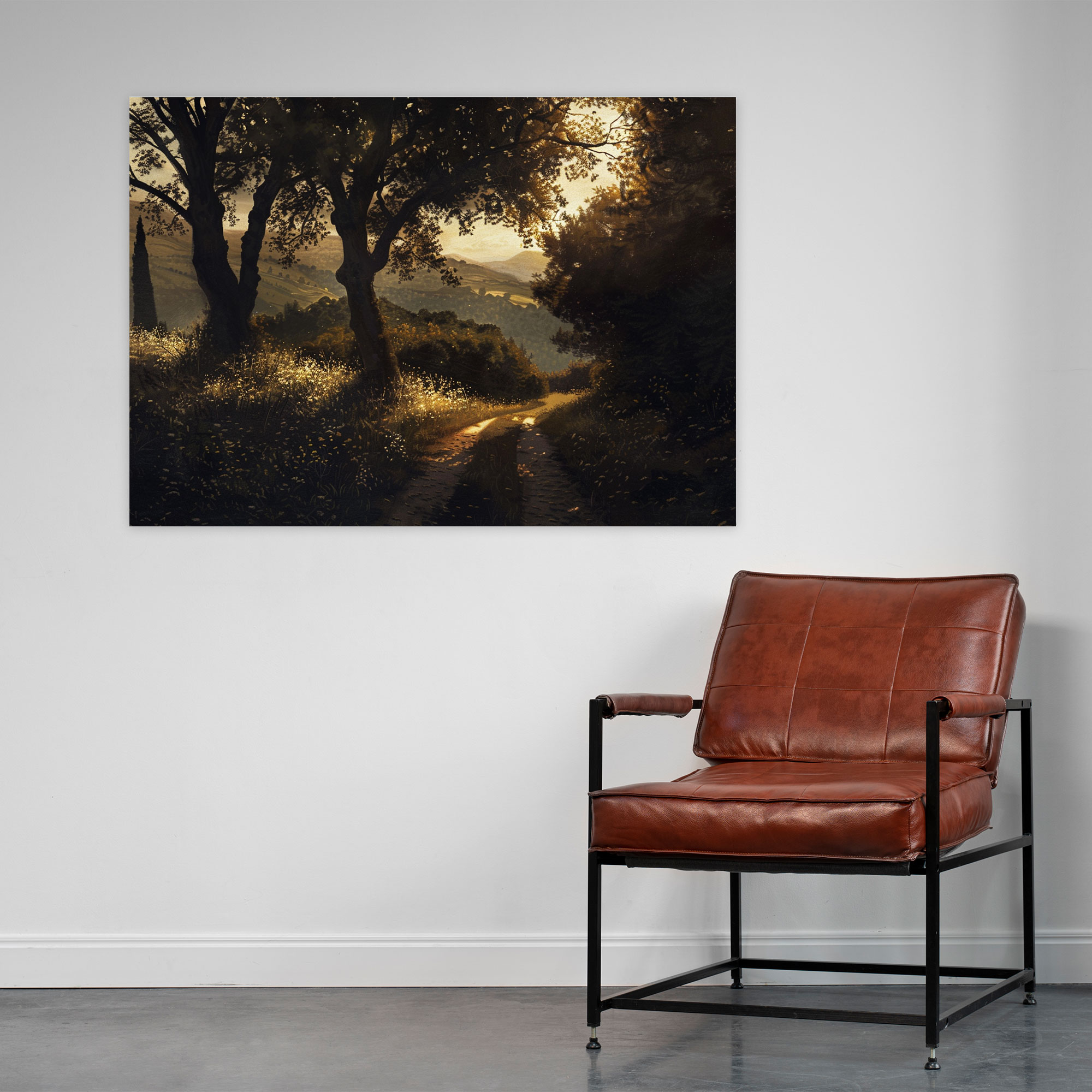 Warm Tones Canvas Print - Sunset Landscape Wall Art - Caravaggio, Canvas Print, Caravaggio Style, Wall Art