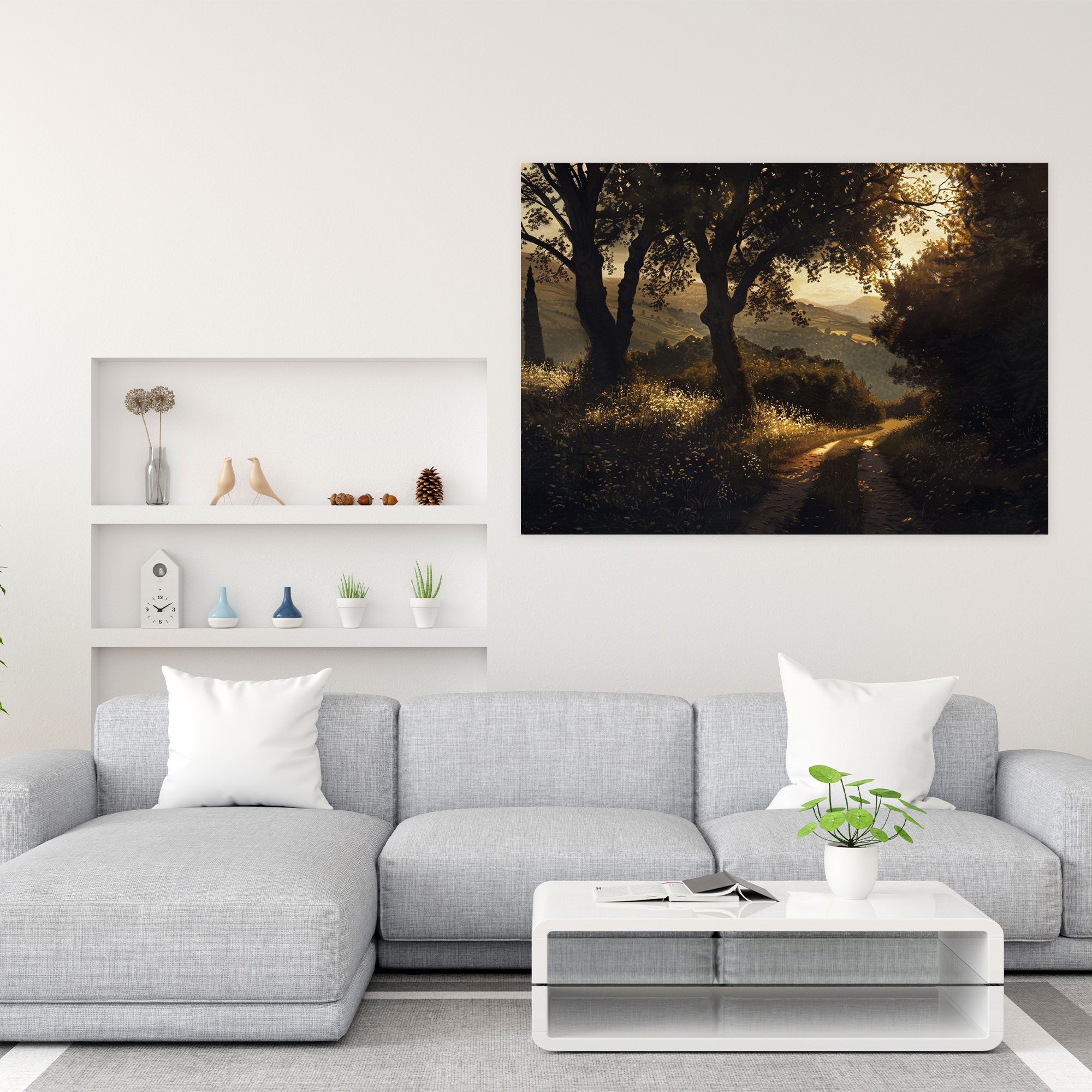 Warm Tones Canvas Print - Sunset Landscape Wall Art - Caravaggio, Canvas Print, Caravaggio Style, Wall Art