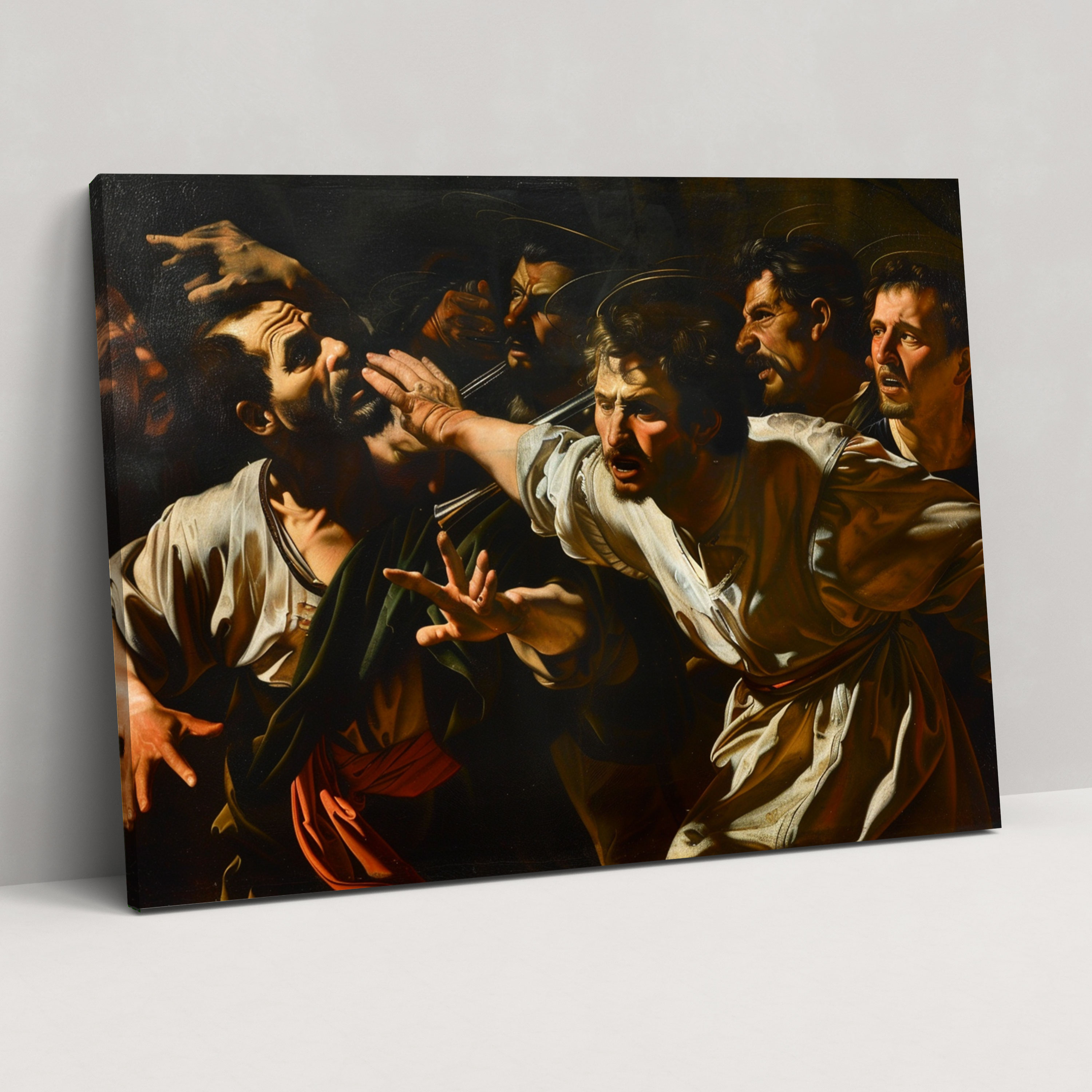 Religious Scene Caravaggio Style Canvas Print - Caravaggio, Home Decoration, Canvas, Wall Art