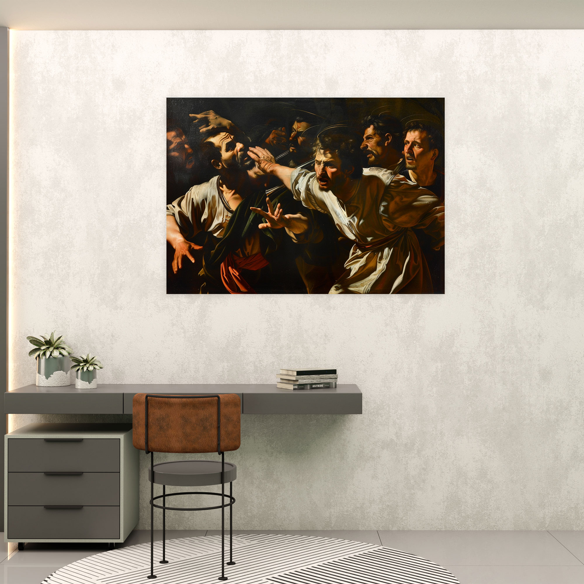 Religious Scene Caravaggio Style Canvas Print - Caravaggio, Home Decoration, Canvas, Wall Art