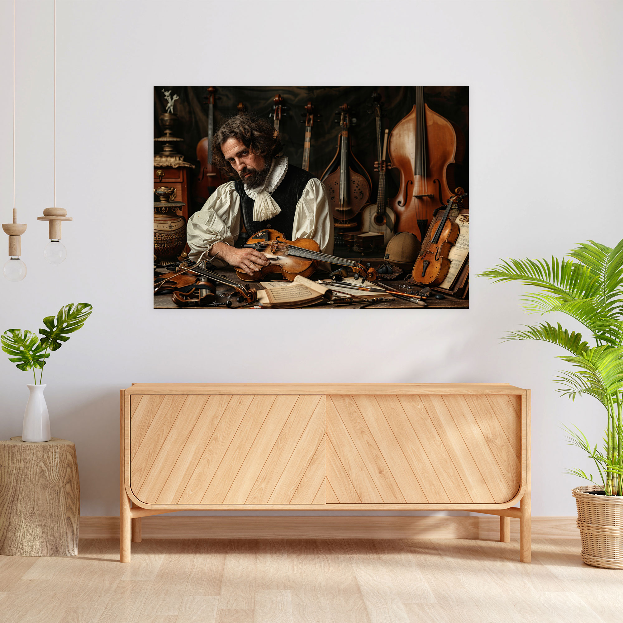 Caravaggio Tarzı Müzisyen Portresi Duvar Sanatı - Duvar Dekorasyonu Kanvas Tablo